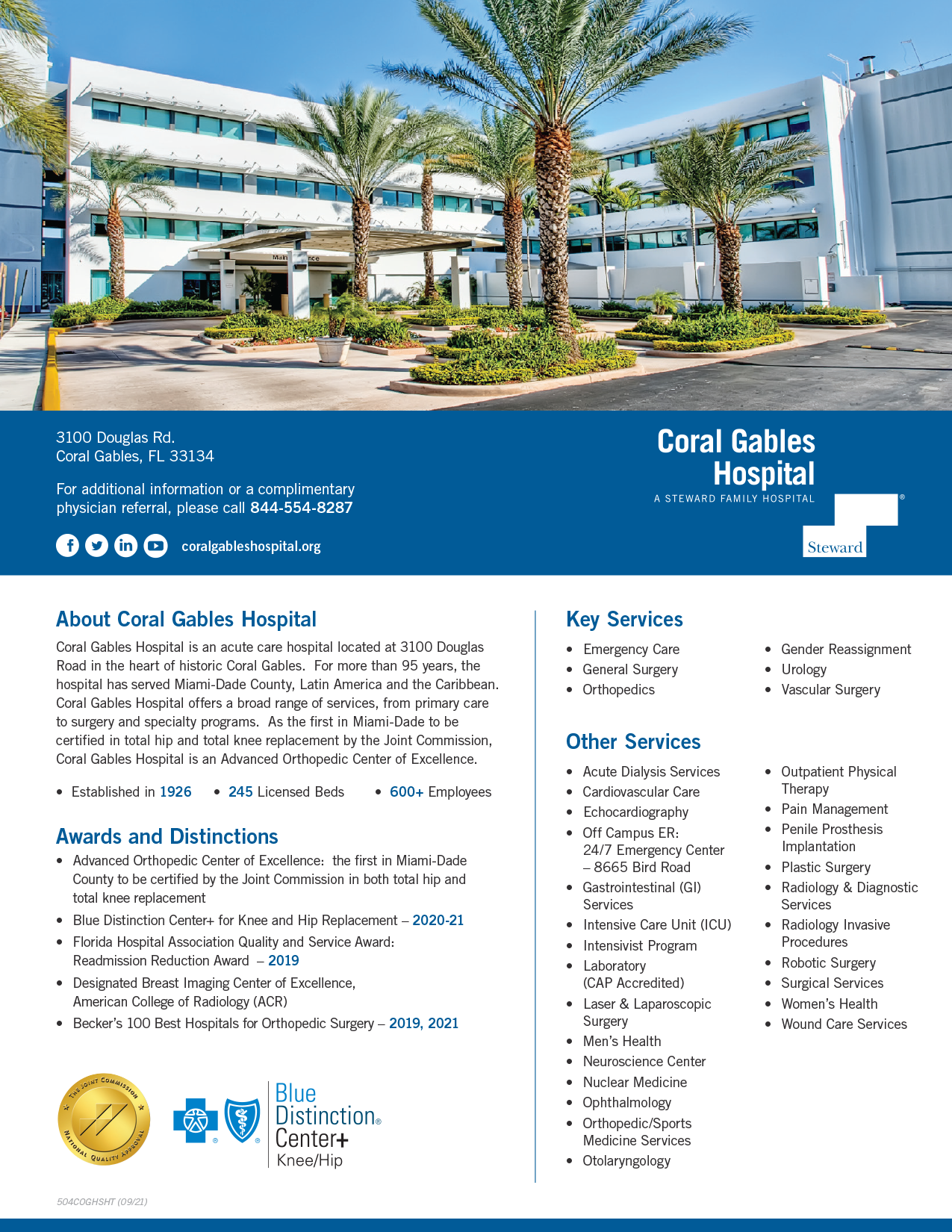 Hospital Fact Sheet - Coral Gables