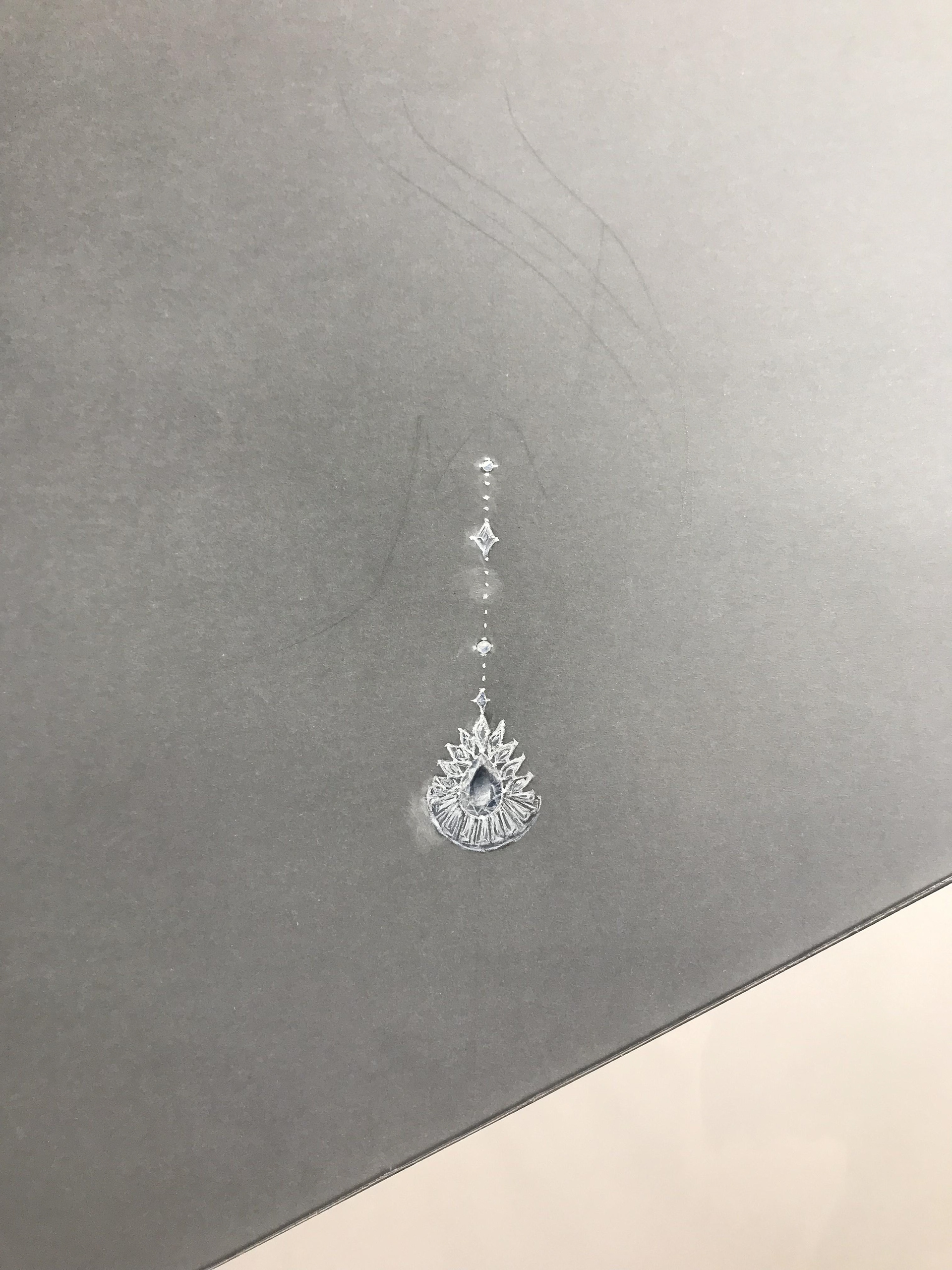 Modern Diamond Drop Earring