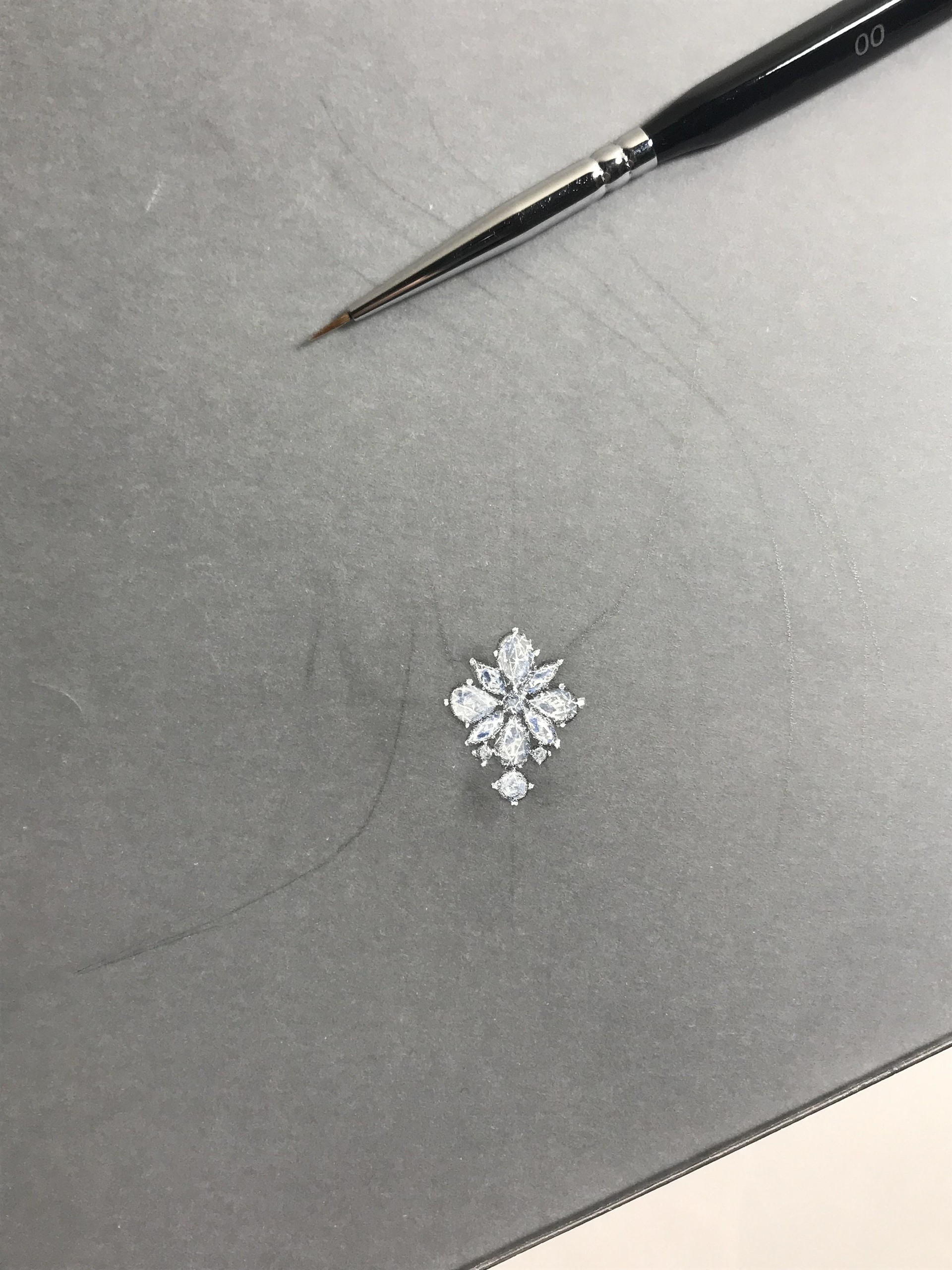 Diamond Earring with Marquise and Pear Cuts