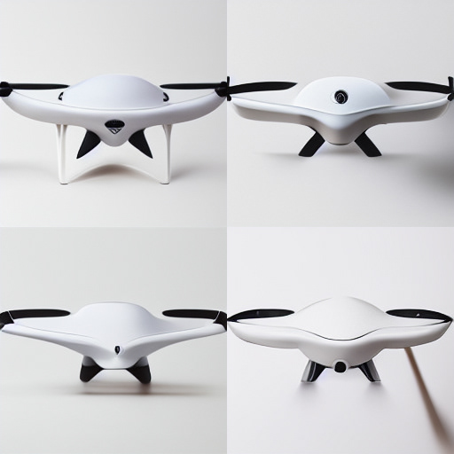 Sleek, white, and cute drone, product design