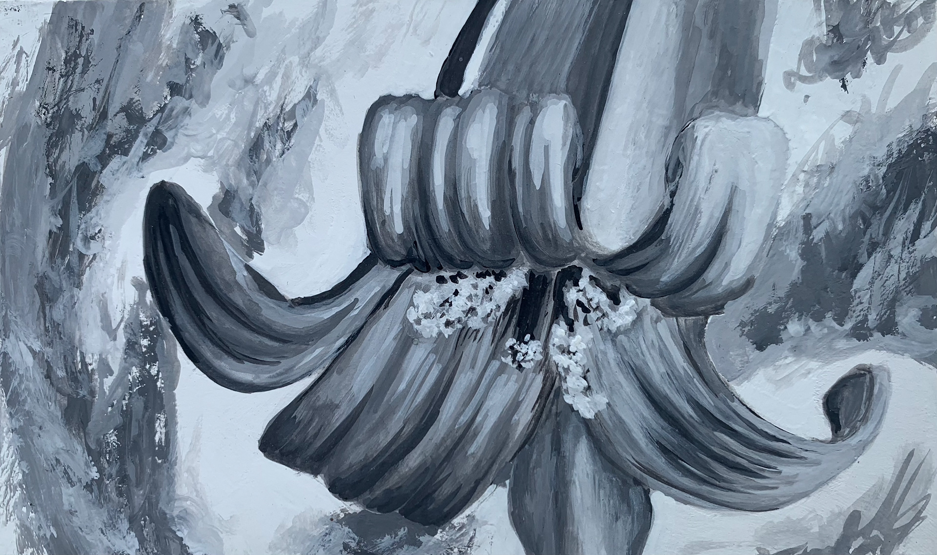 Flower Study #1, Gouache on paper, 2019