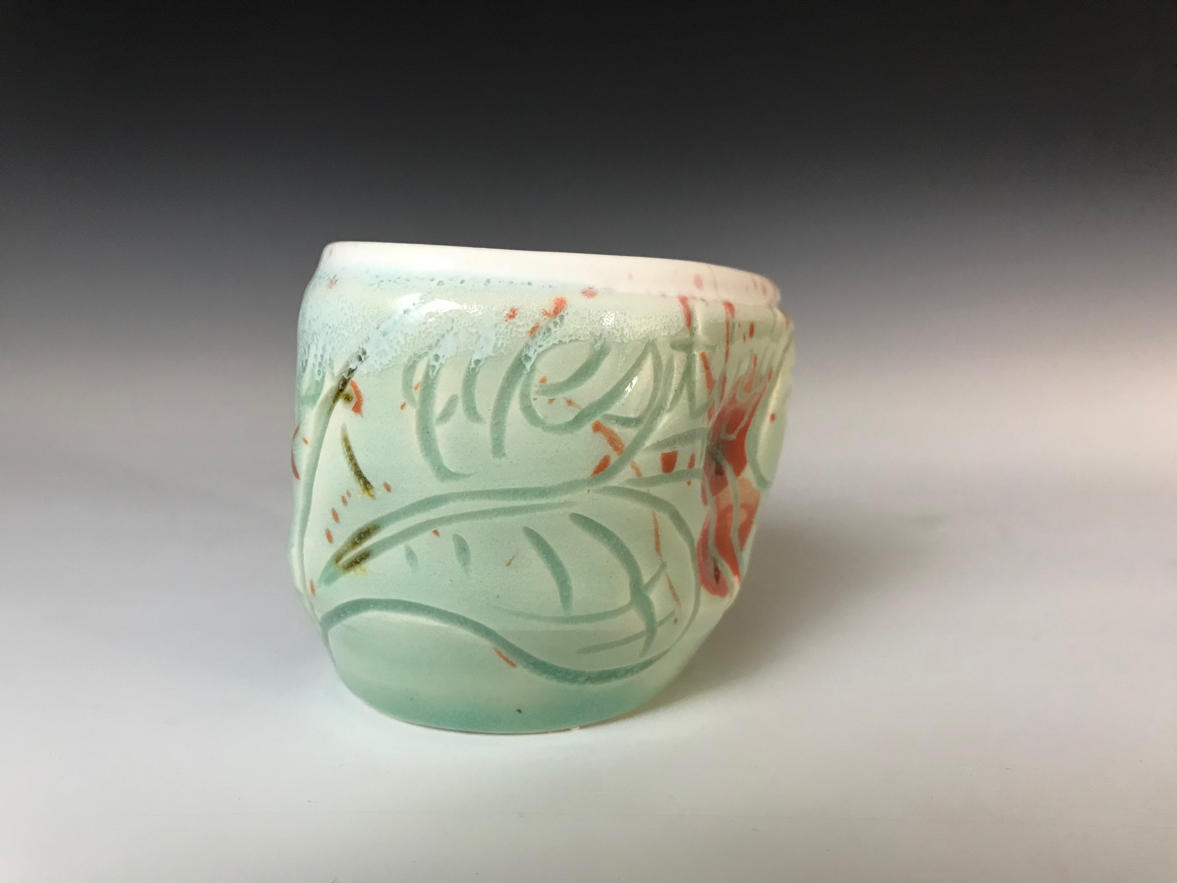 "Lady Destiny", Carving into High-Fire Porcelain, 2024