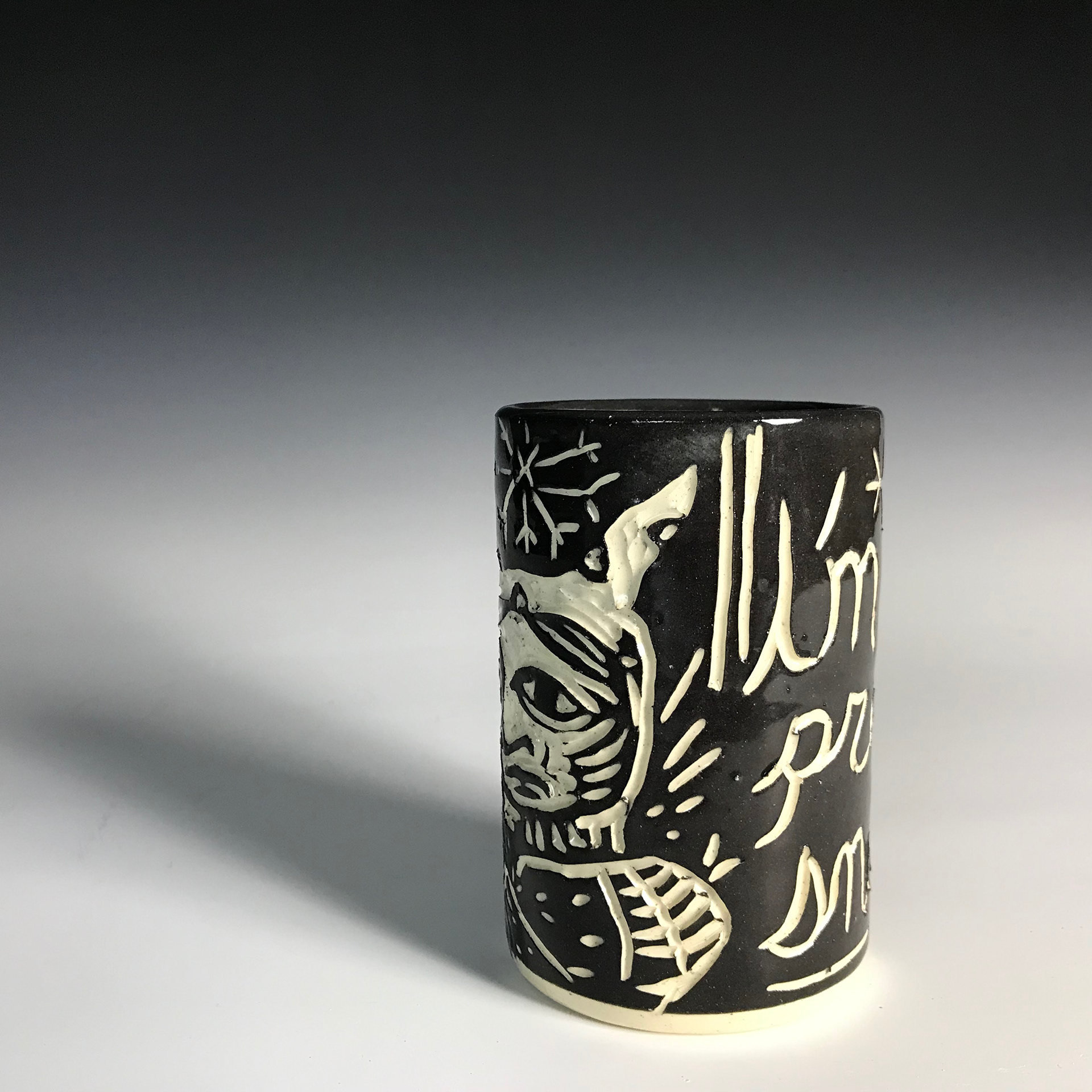"Pretty Snowflake" Printmaking Methods on High-fire Clay, 2023