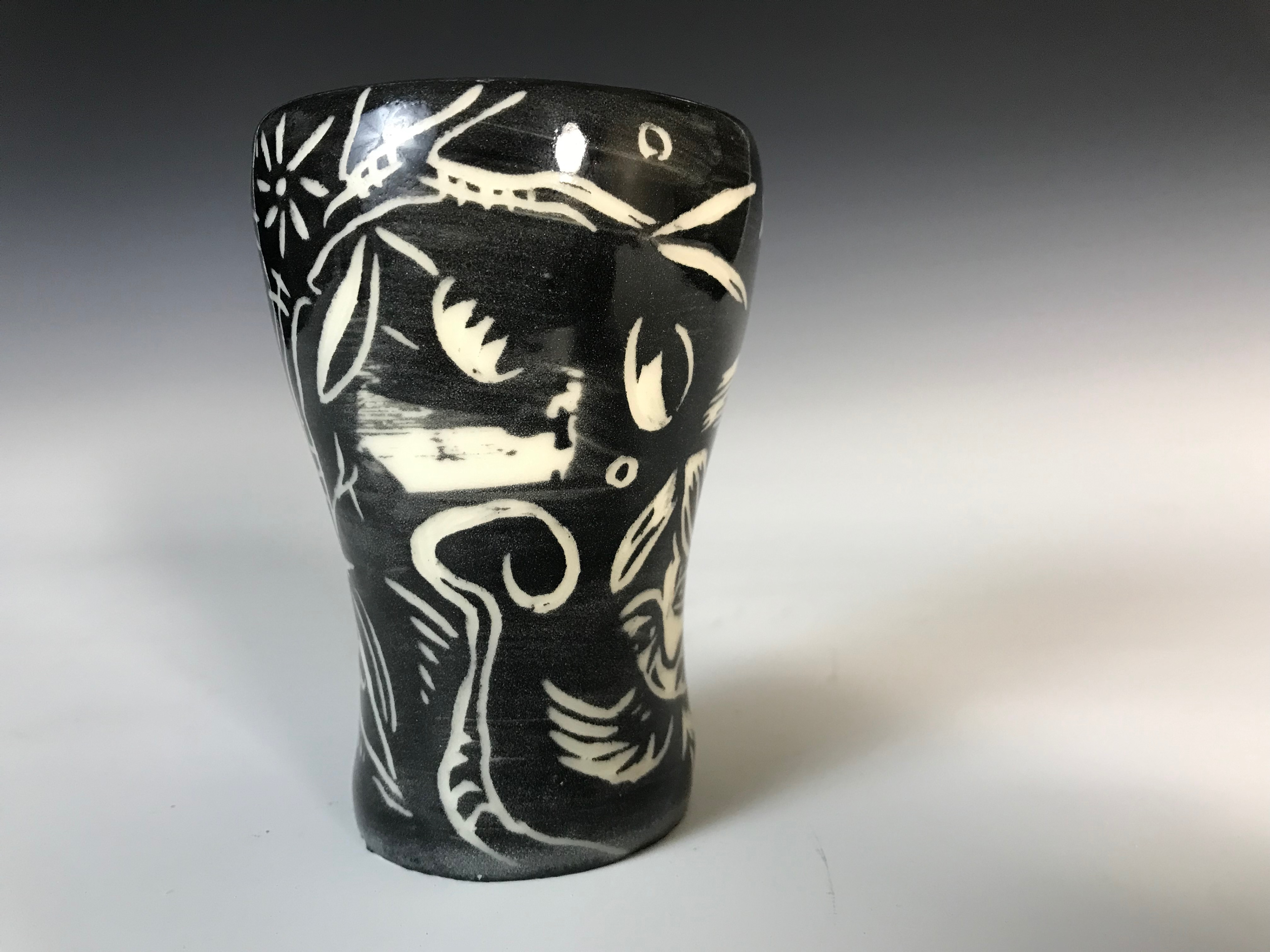"New Year Gondola", Printmaking Methods on High-Fire Porcelain,2024