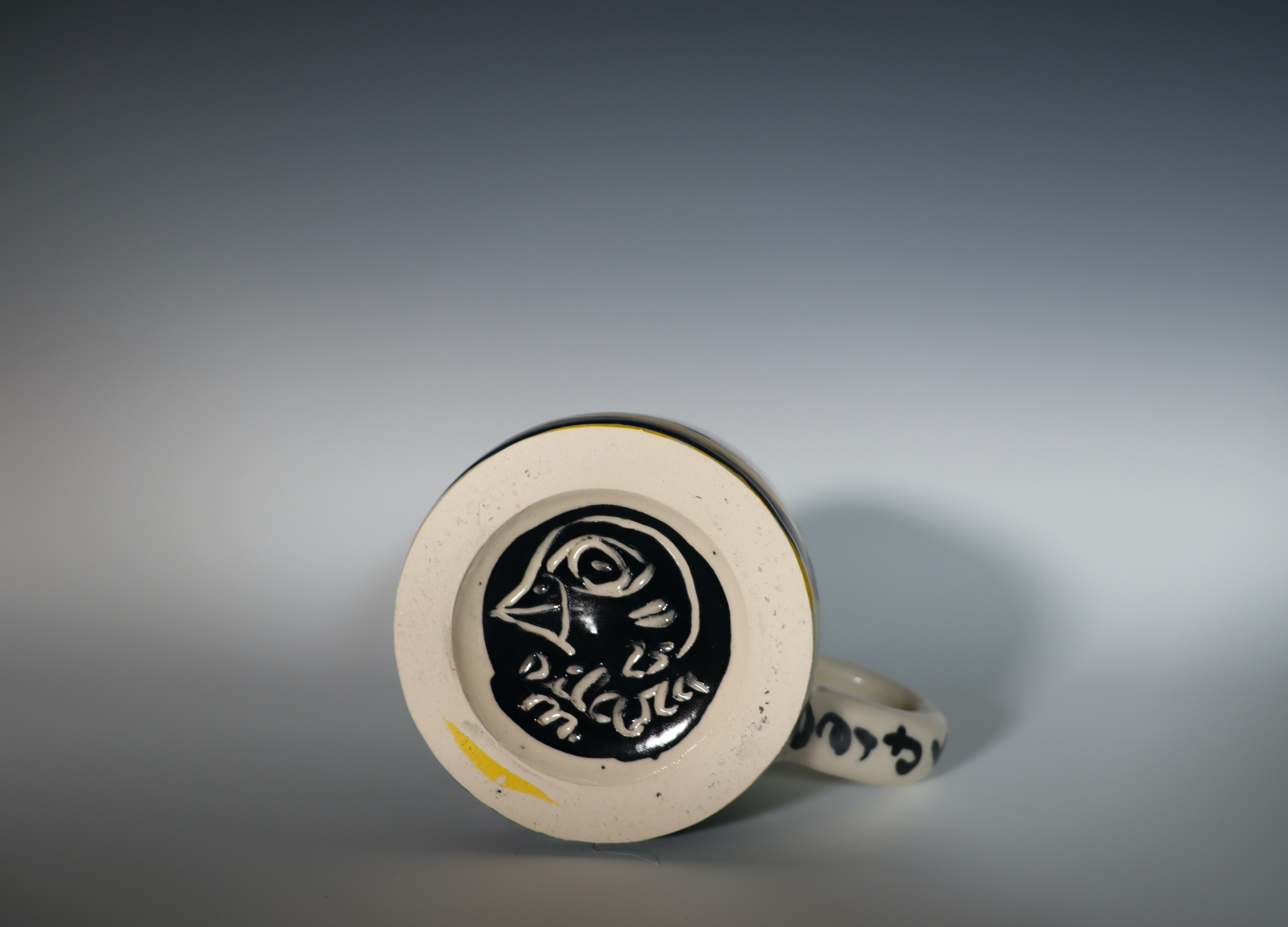 Slow Down & Enjoy Free Will, Underglaze Painting and Carving on Mid-Range Clay, 5x5, 2025