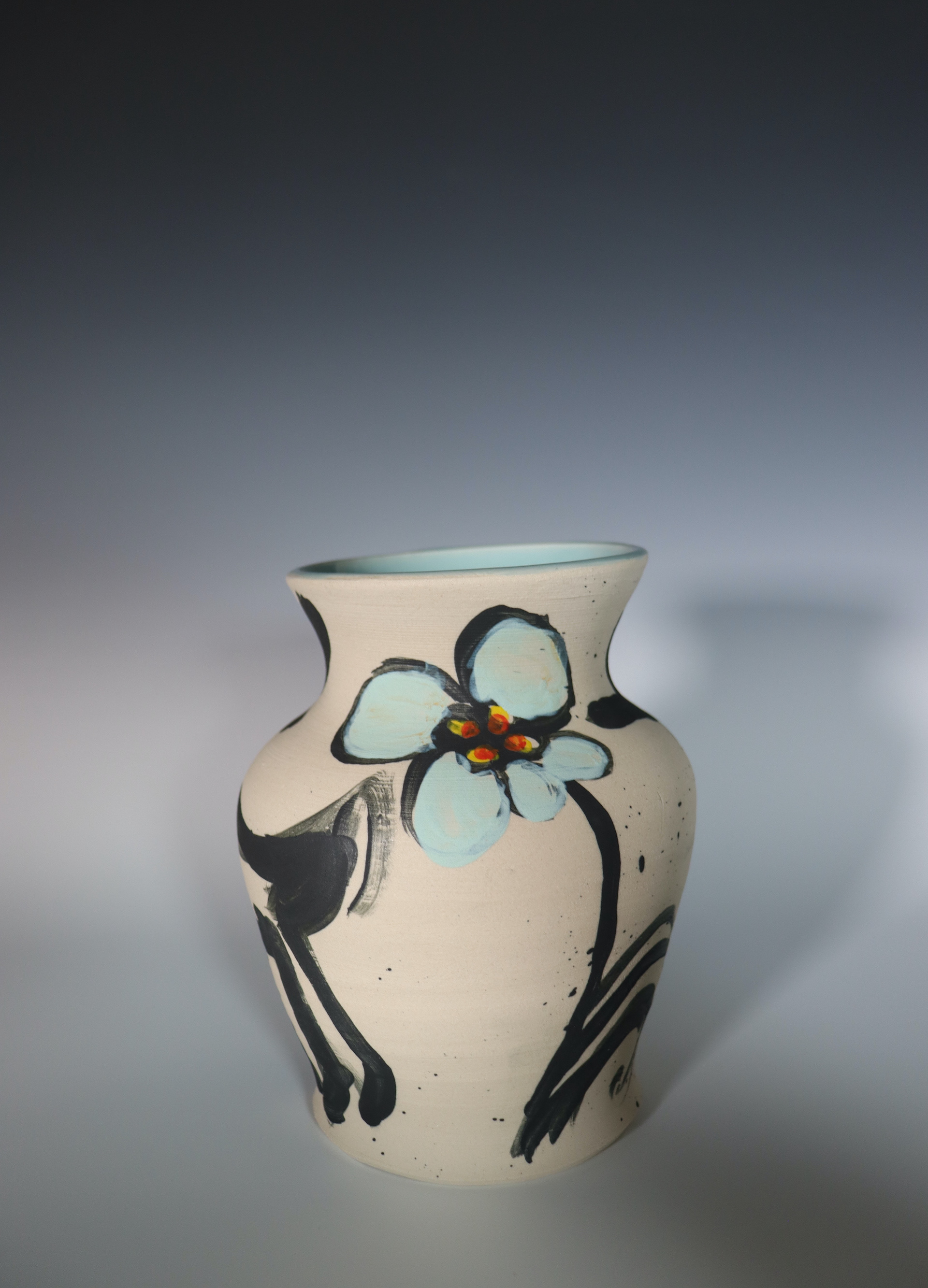 Old Breath, Underglaze Painting and Carving on Mid-Range Clay, 6x12, 2025