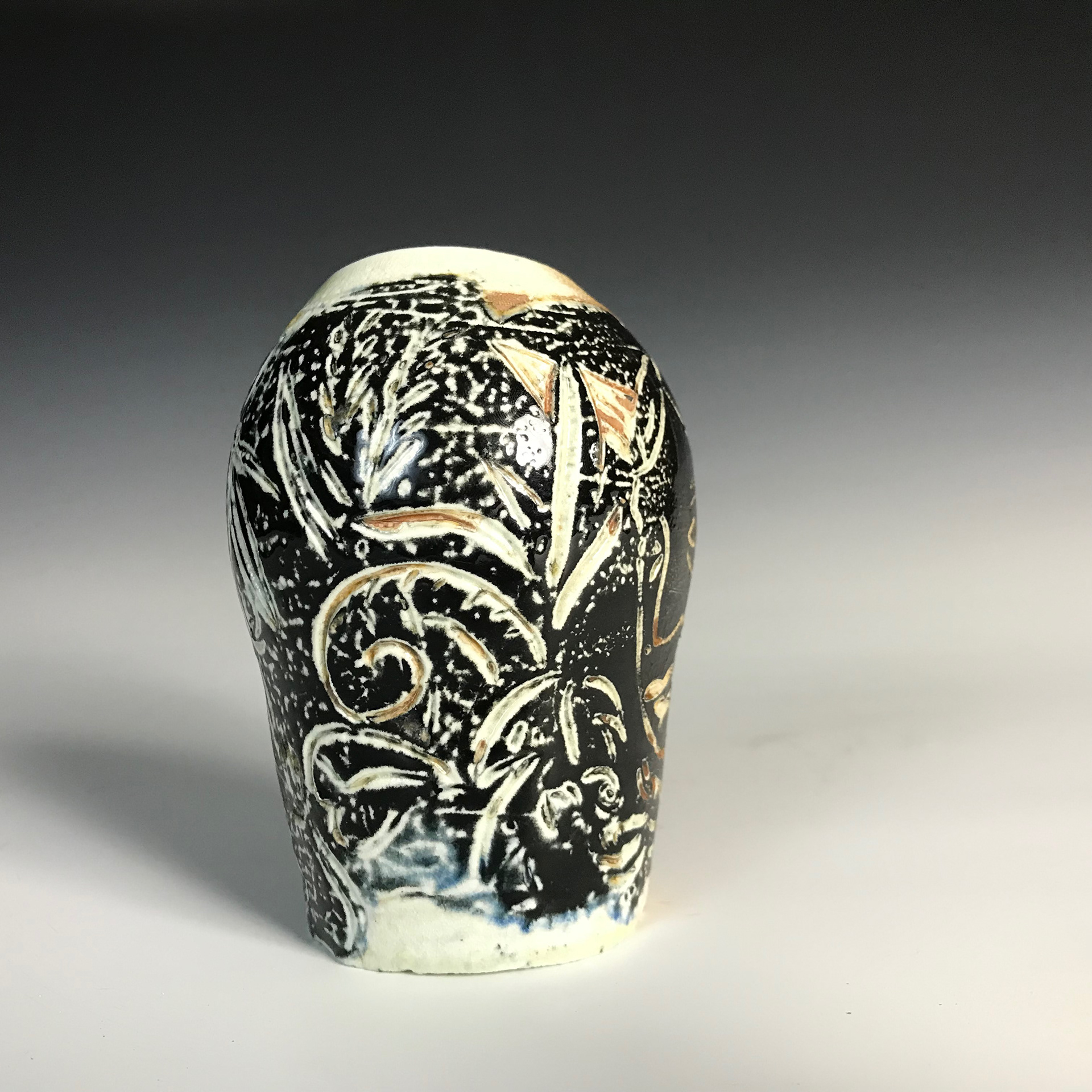 "Çay Bahçesi (Tea Garden) , Printmaking Methods on High-Fire Porcelain, 2023