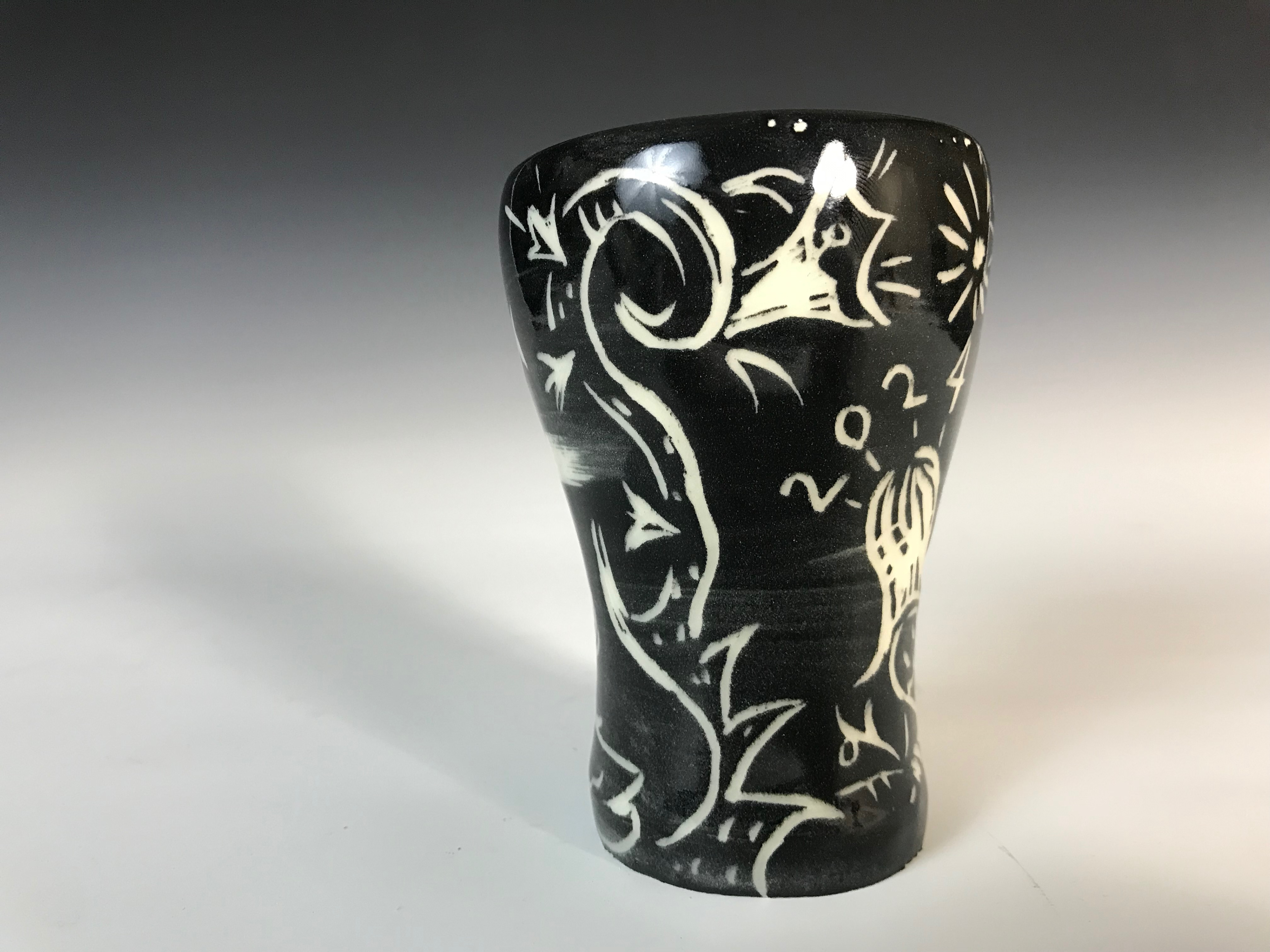 "New Year Gondola", Printmaking Methods on High-Fire Porcelain,2024