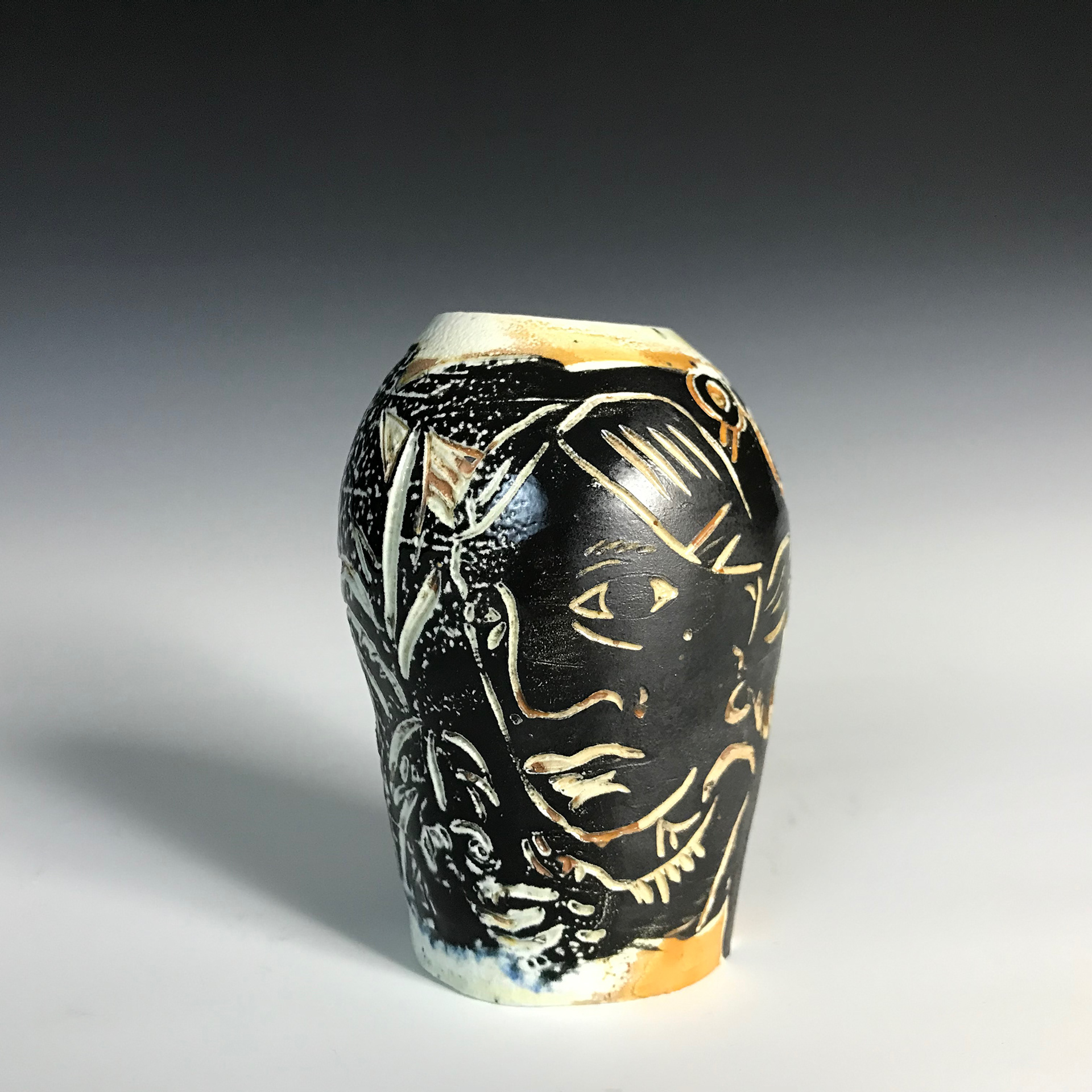 "Çay Bahçesi (Tea Garden) , Printmaking Methods on High-Fire Porcelain, 2023