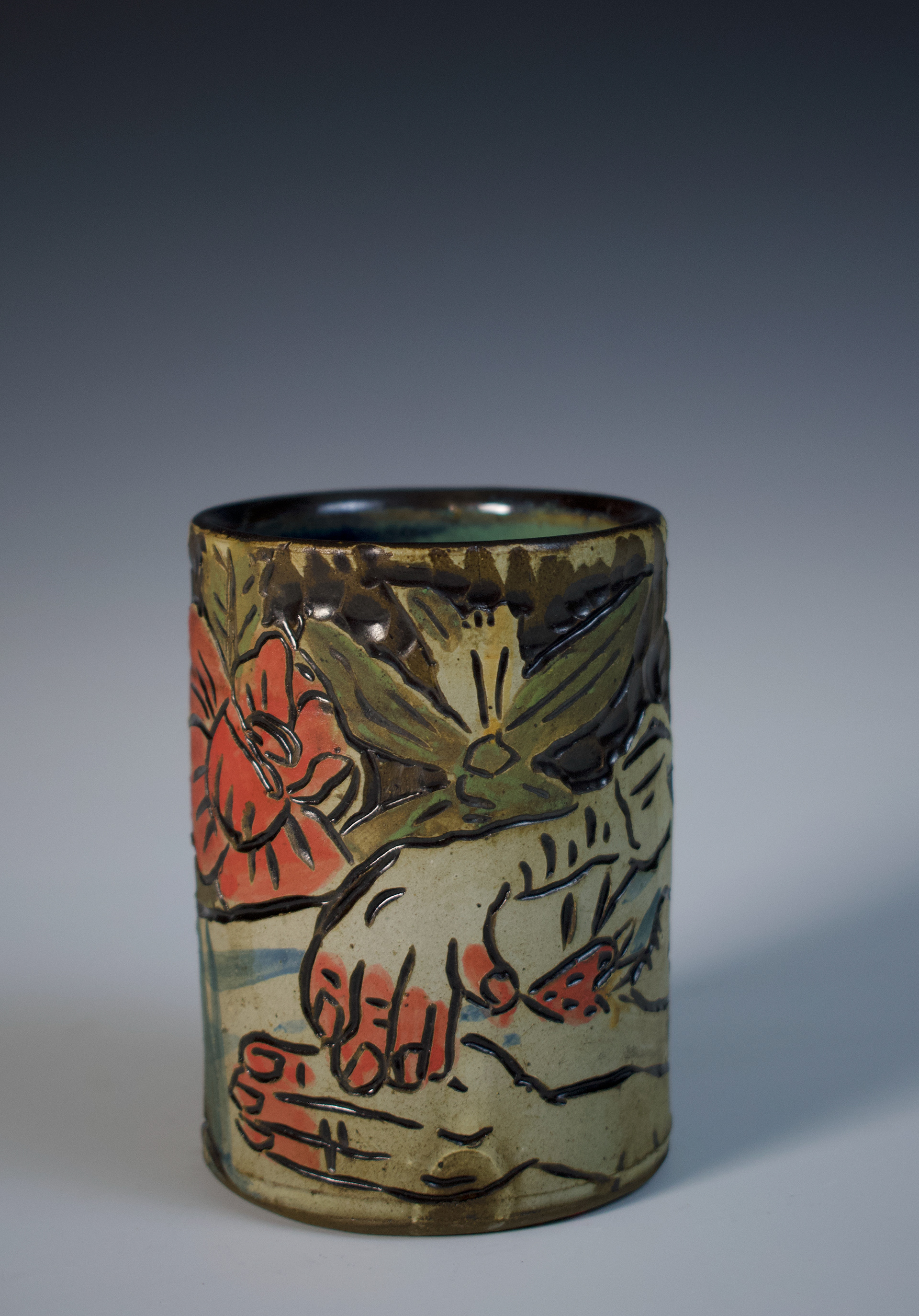 "Oh!Phelia", Printmaking Methods on Low-Fire Clay, 2023
