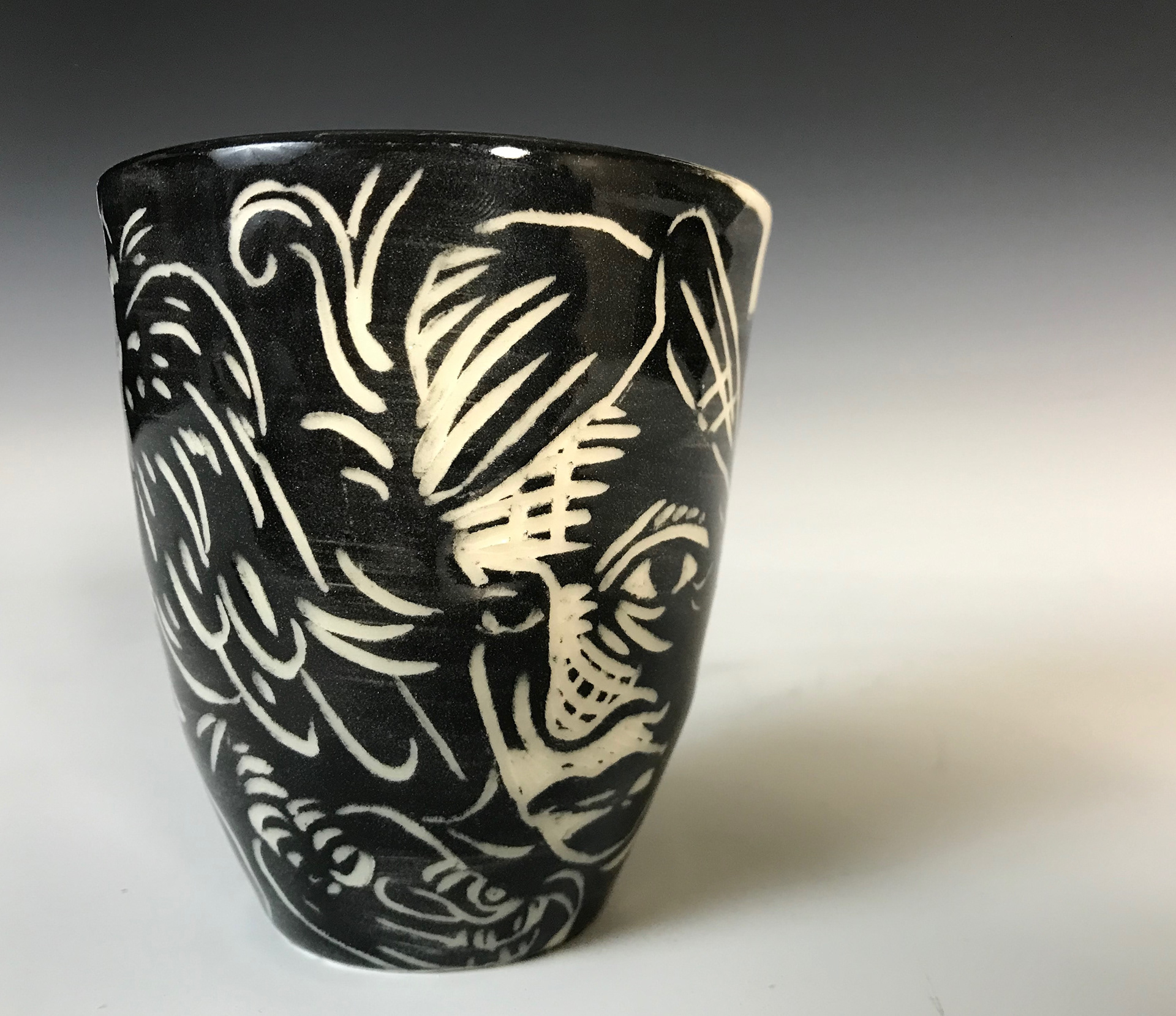 Shadow's of Birds and Meliha, Printmaking Techniques on Porcelain, 2023