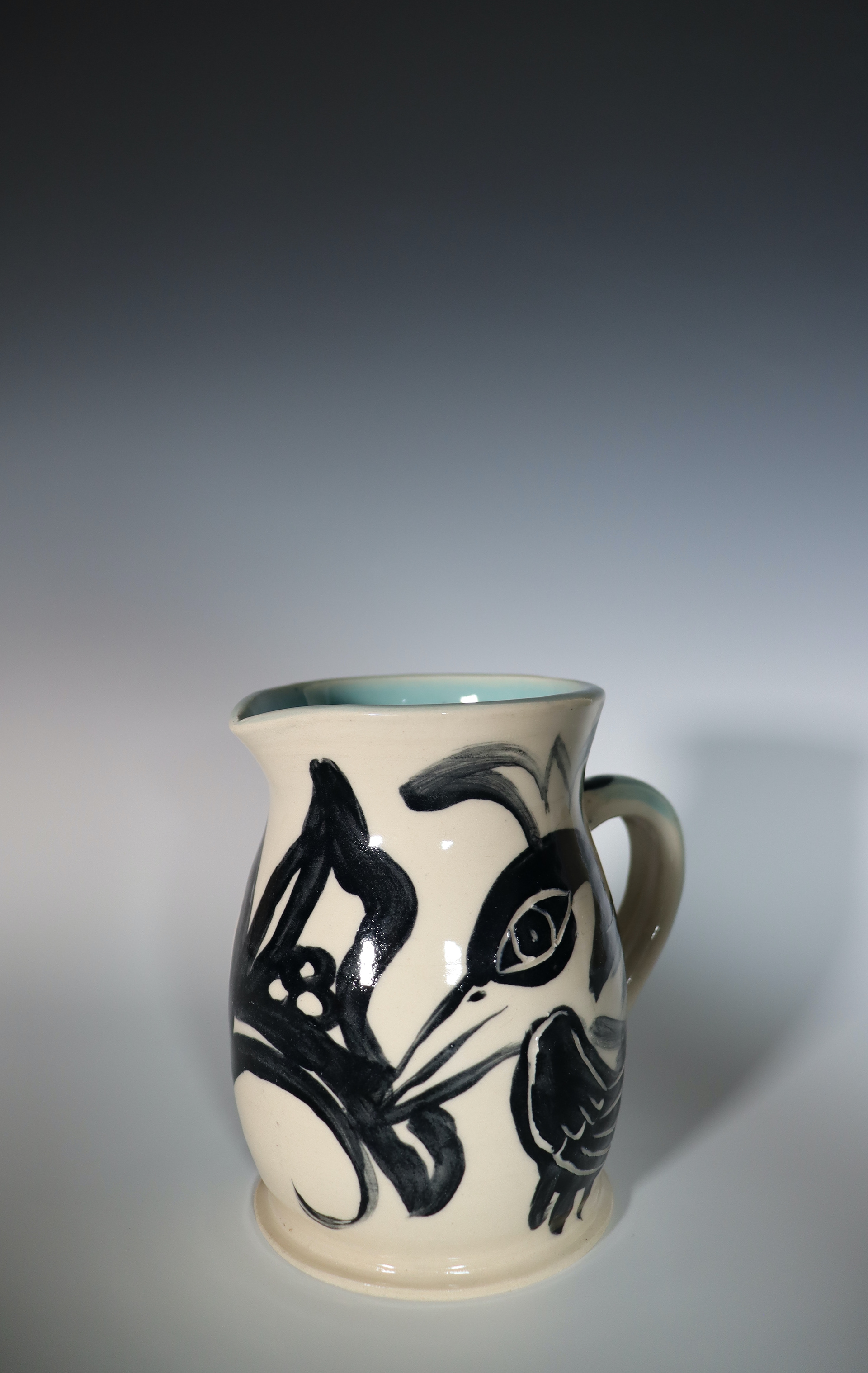 "In Pursuit of" Underglaze painting and carvings on Mid-Fire Clay, 2025