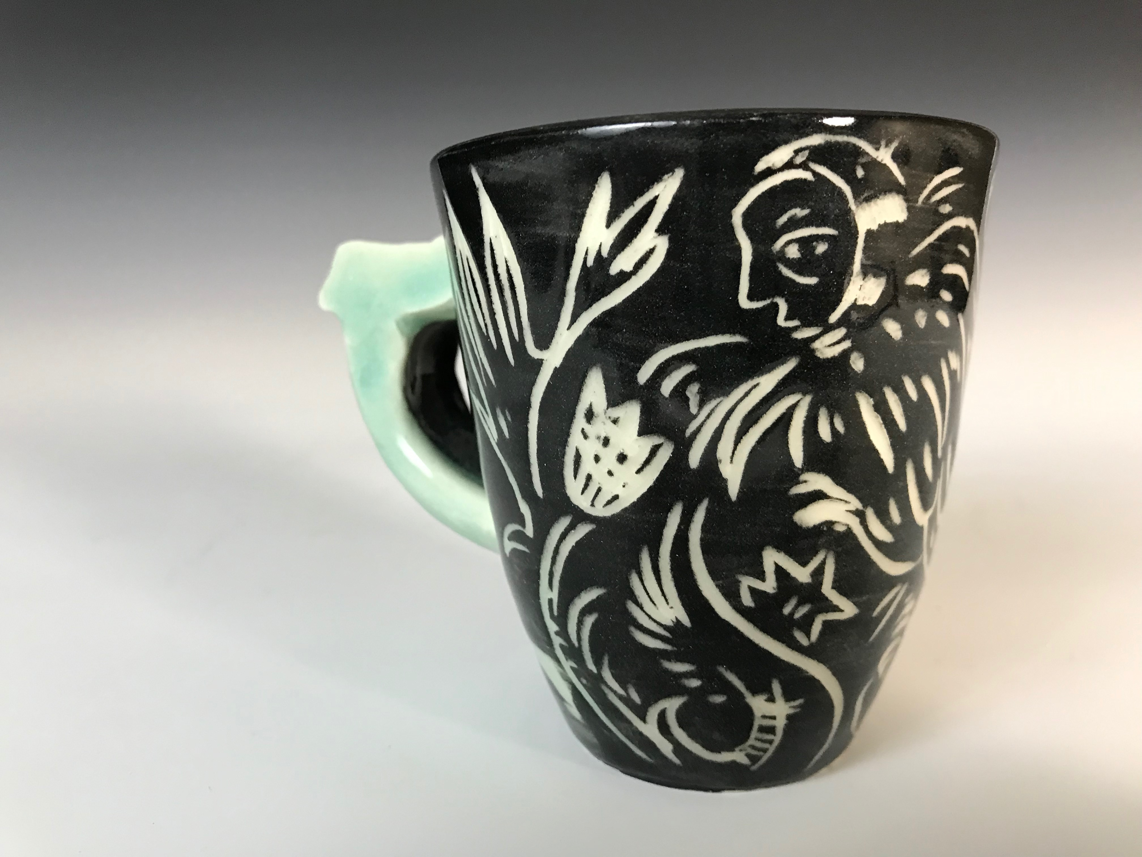 Shadow's of Birds and Meliha, Printmaking Techniques on Porcelain, 2023