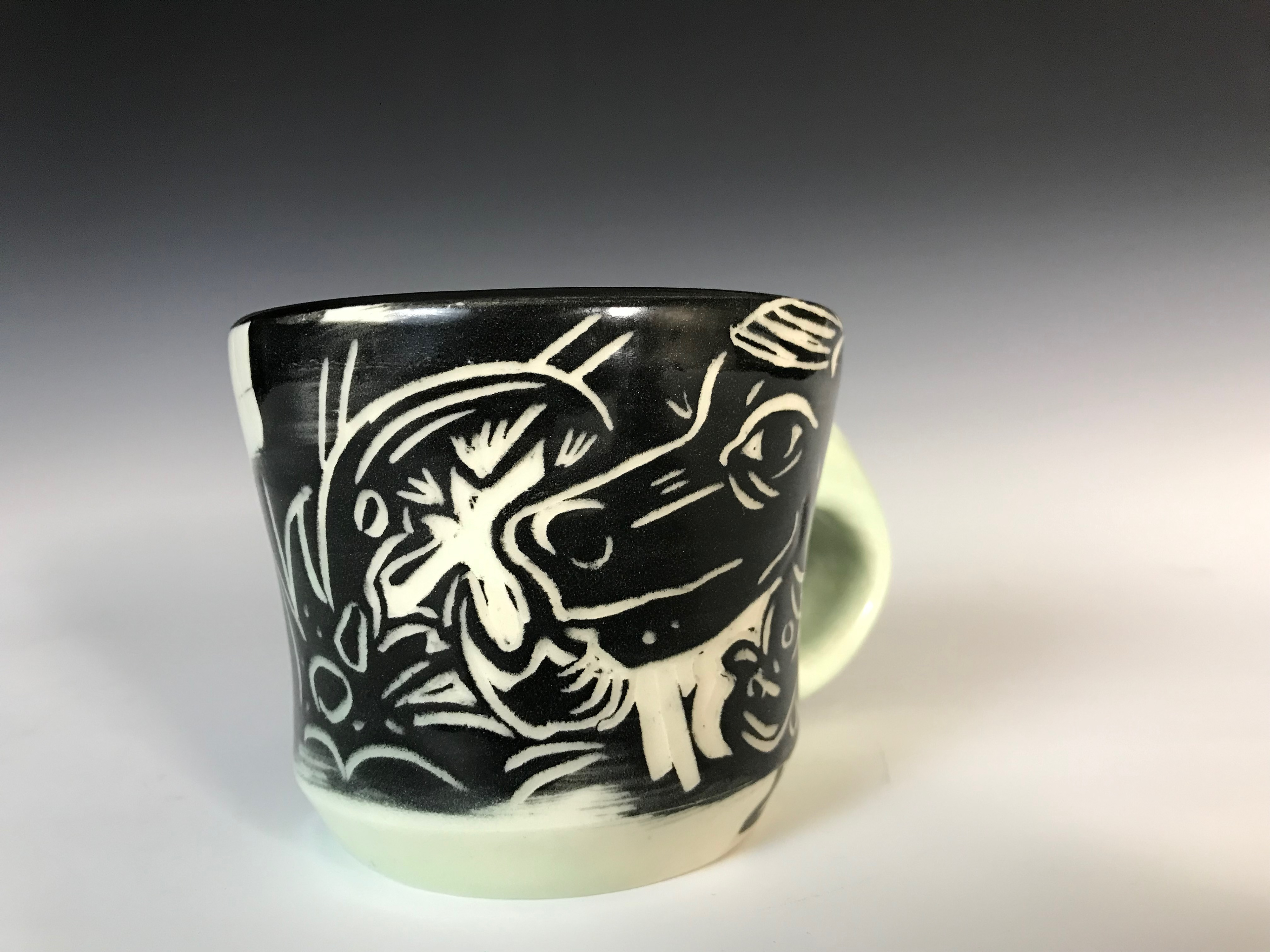 Pony Plays the Love Game,Printmaking Methods on Porcelain, 2023
