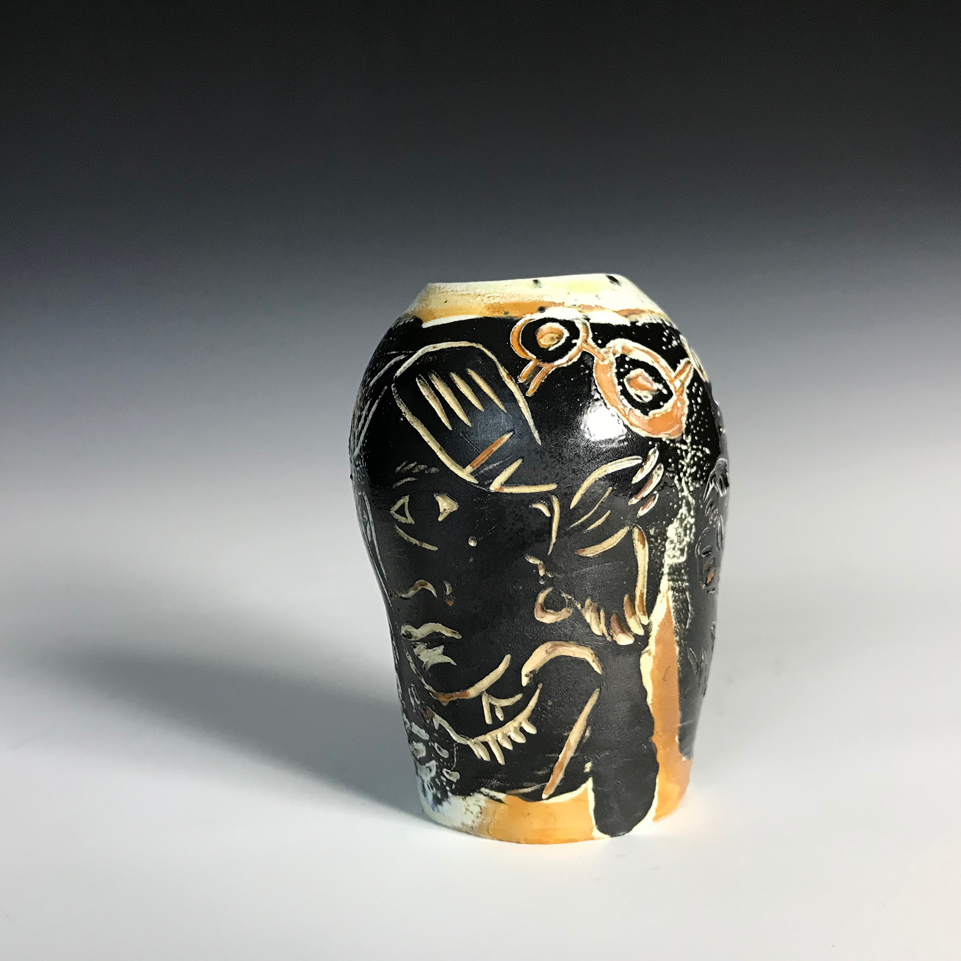 "Çay Bahçesi (Tea Garden) , Printmaking Methods on High-Fire Porcelain, 2023