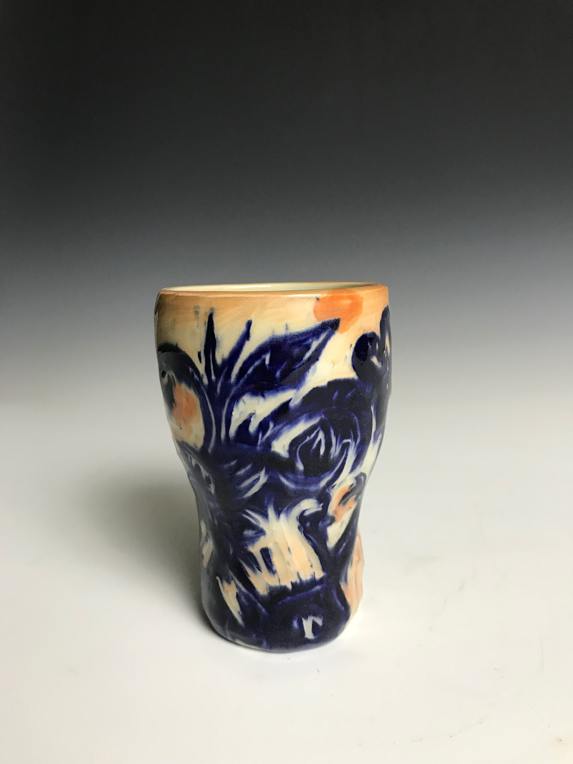 Pony, I Think We're Melting in Cobalt Land, Printmaking methods on porcelain,2024