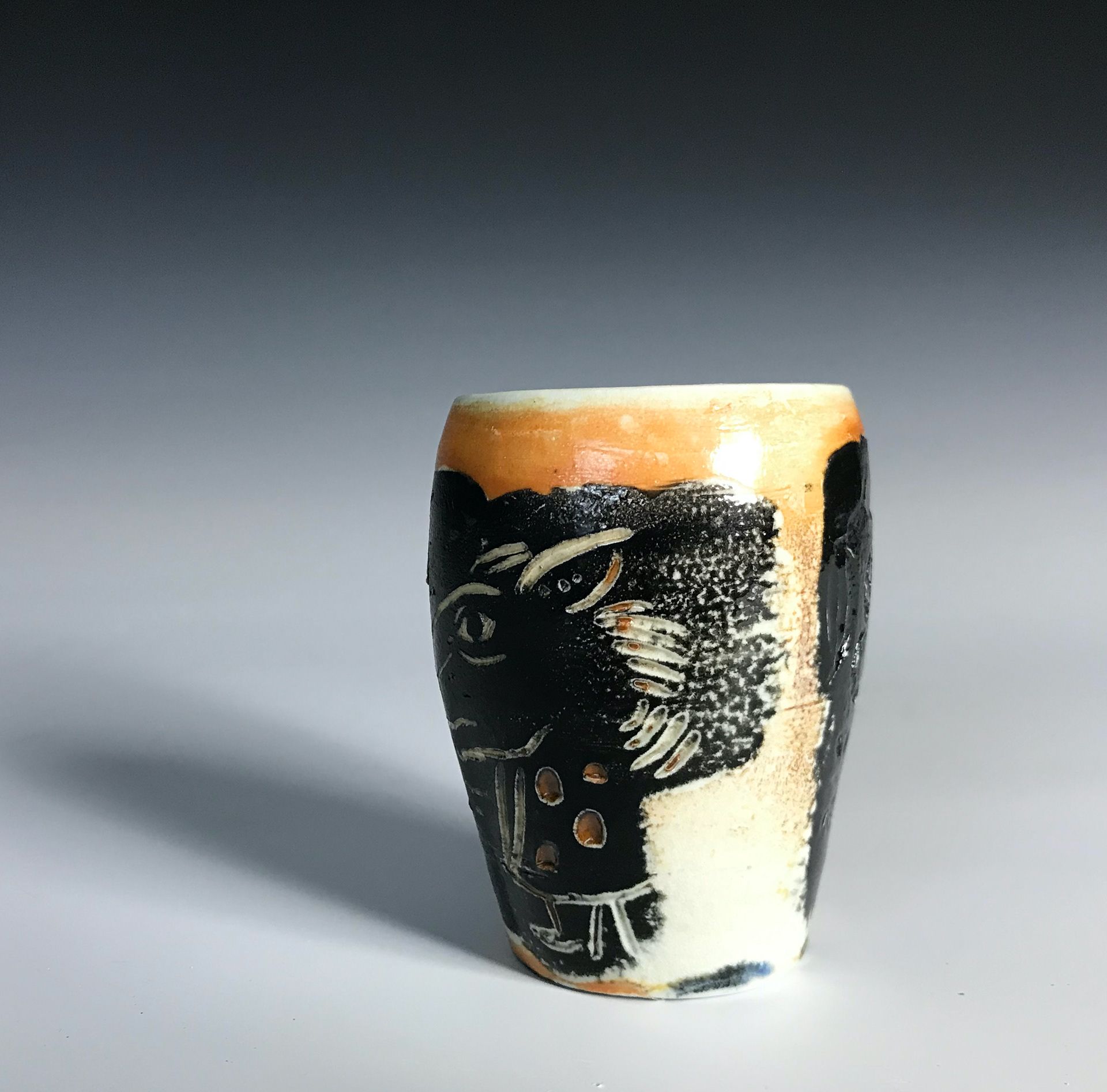 "Her Sacrament", Printmaking Methods on Soda-Fire Porcelain, 2023