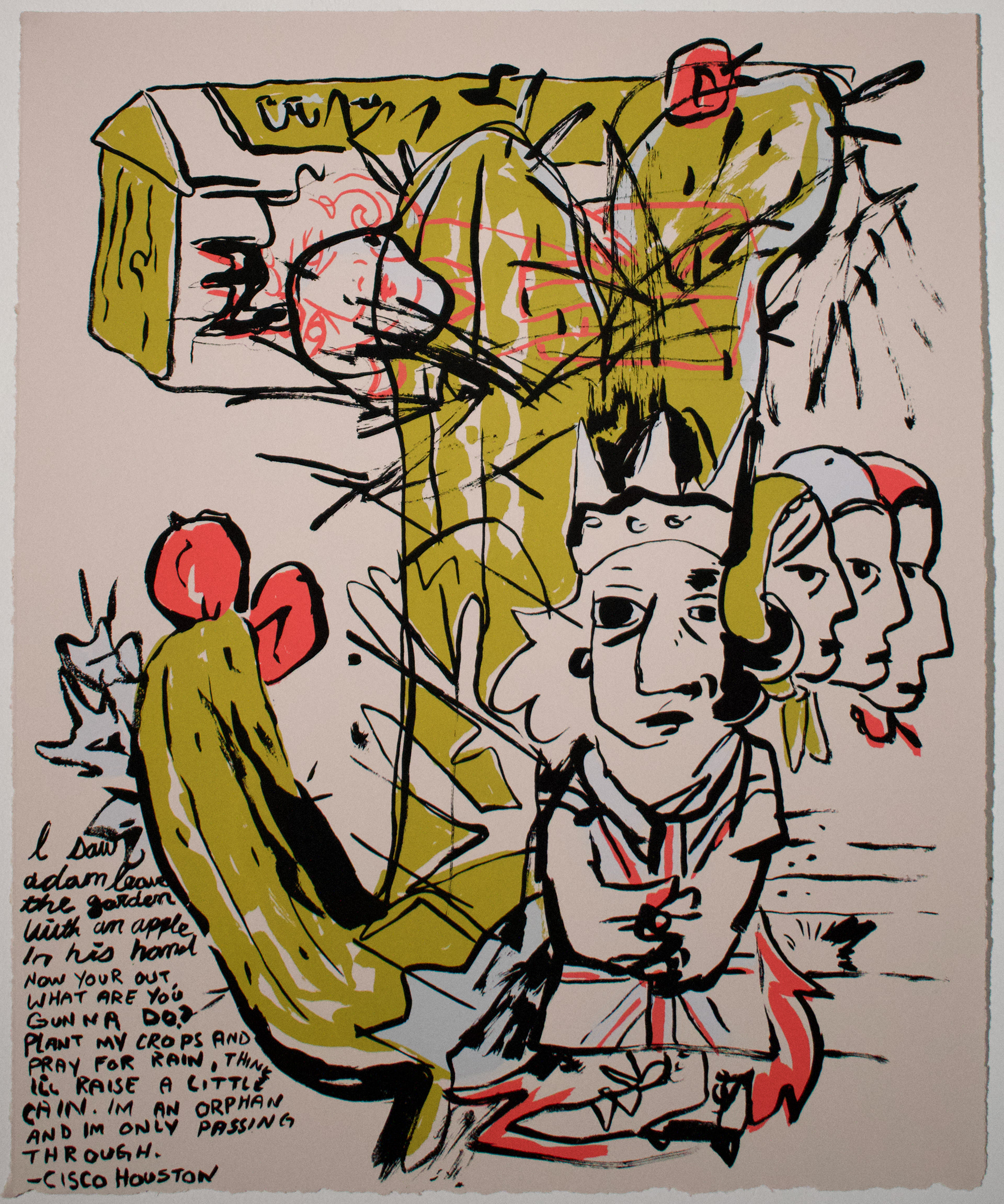 "Raise a Lil' Cain", Screen-print, 12x14, 2023