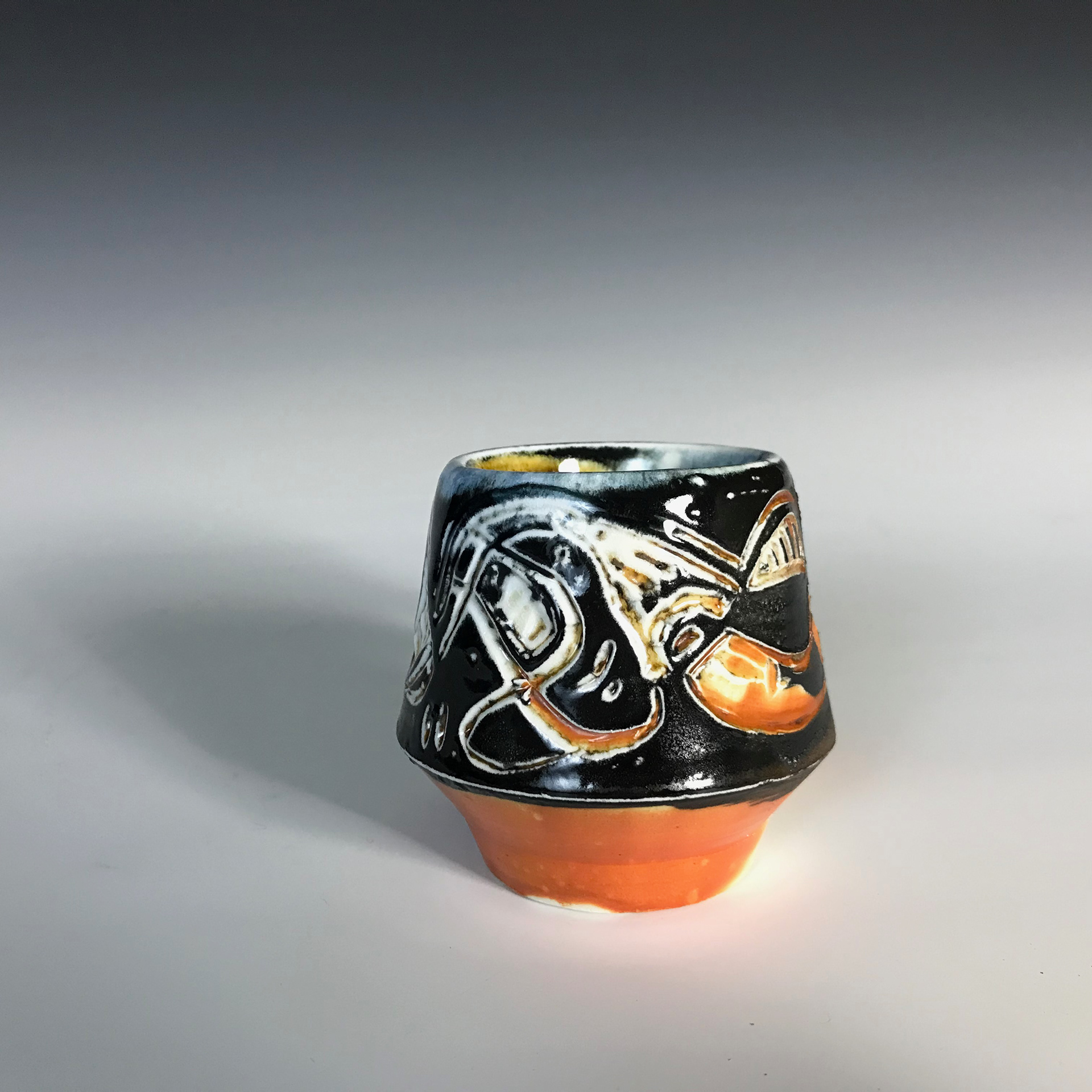 "Marked on Stone", Printmaking Methods on Soda-Fire Porcelain, 2023