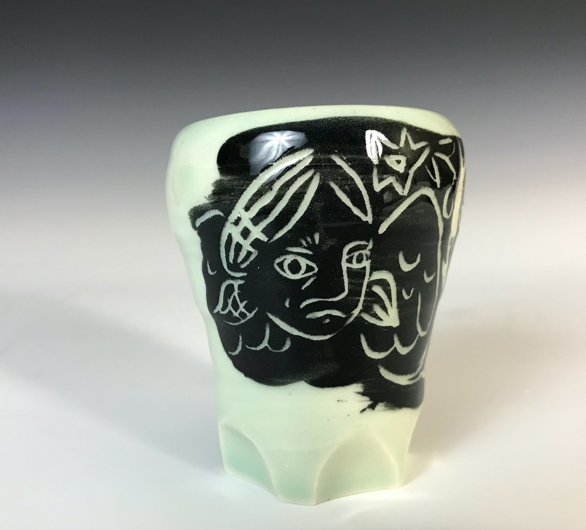"She Guides", Printmaking Methods on Porcelain, 2023
