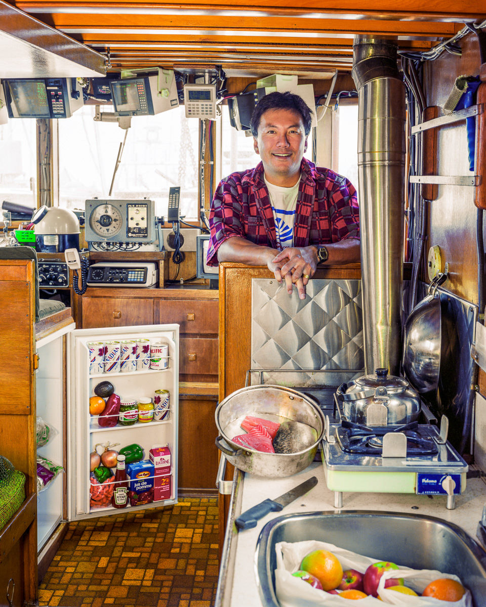 Fisherman on his boat.