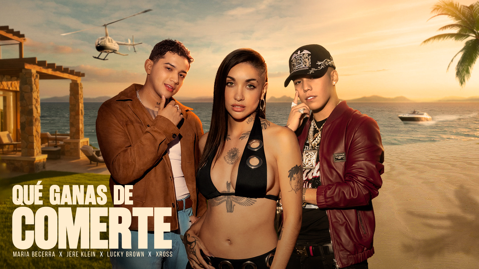 Diseño de portada Youtube | Maria Becerra x Jere Klein x Lucky Brown