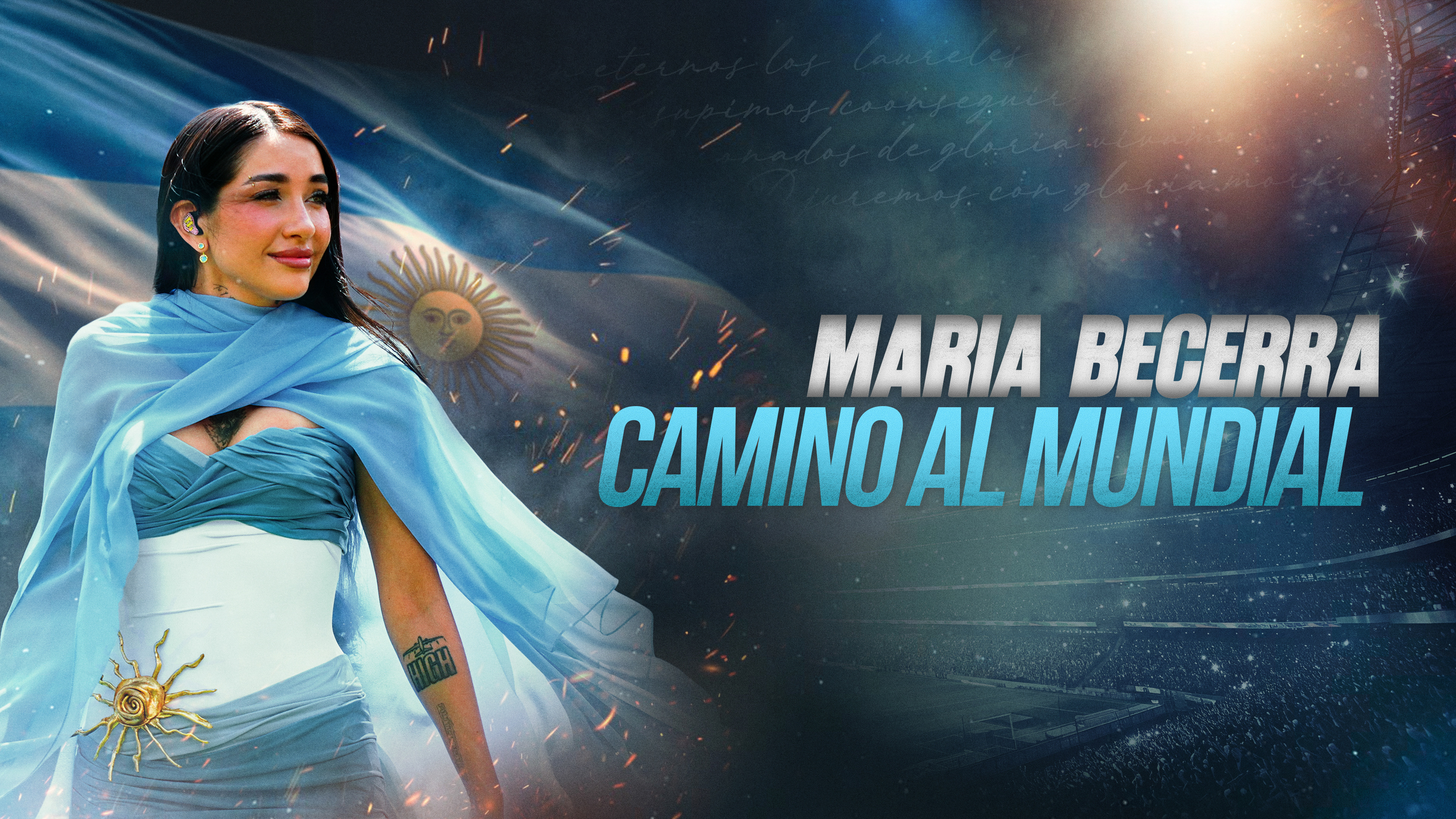 Diseño de portada Youtube | Maria Becerra - Camino al mundial