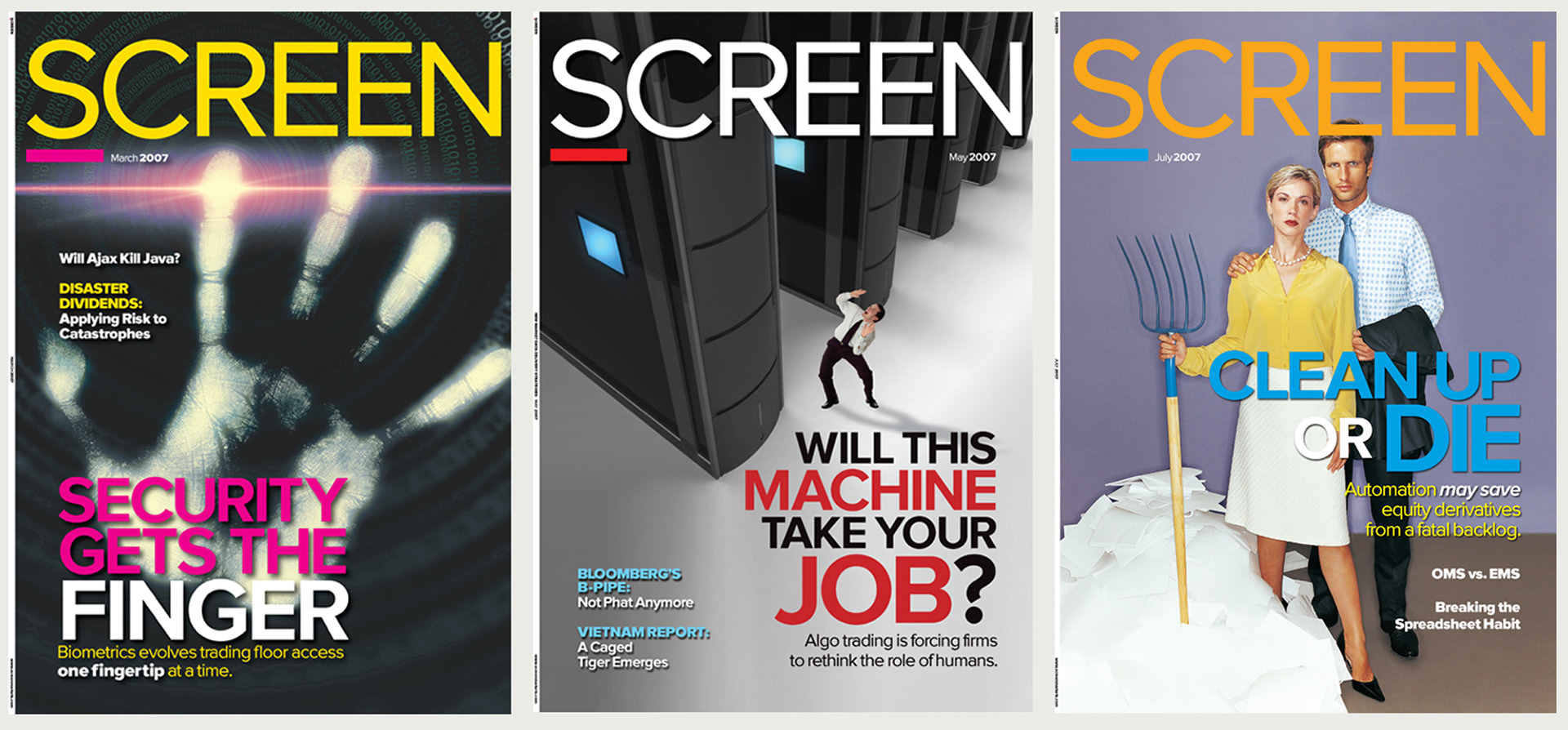 magazine covers for screen b.v.