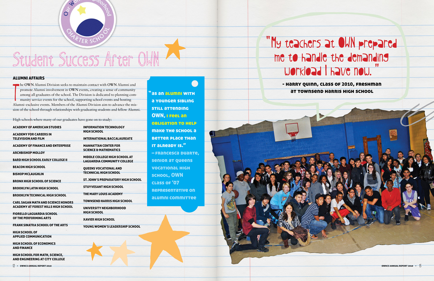 own charter school annual report student success