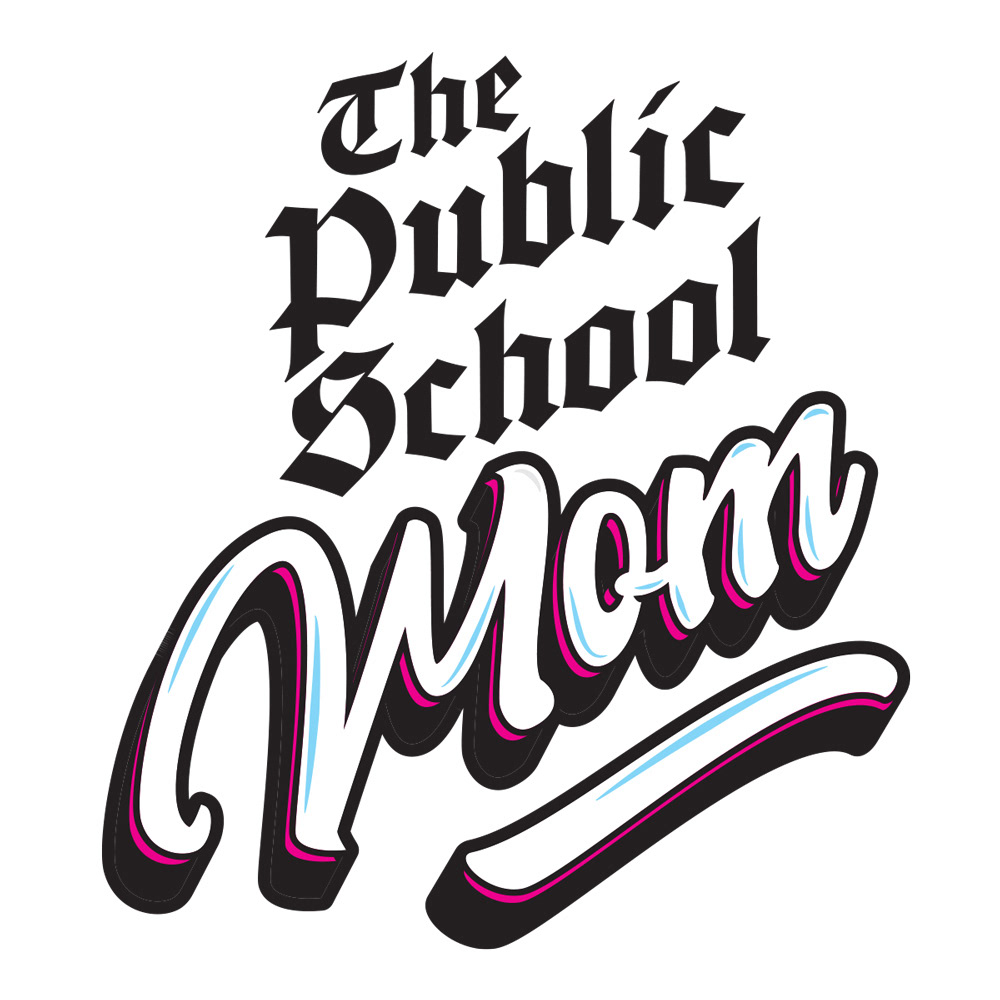 The Public School Mom: Logo concept for parent oriented marketing company