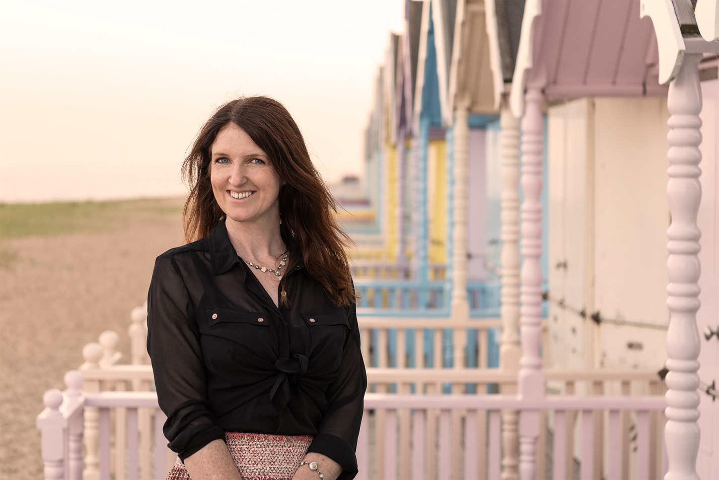 Mersea Island Portrait beach huts boats