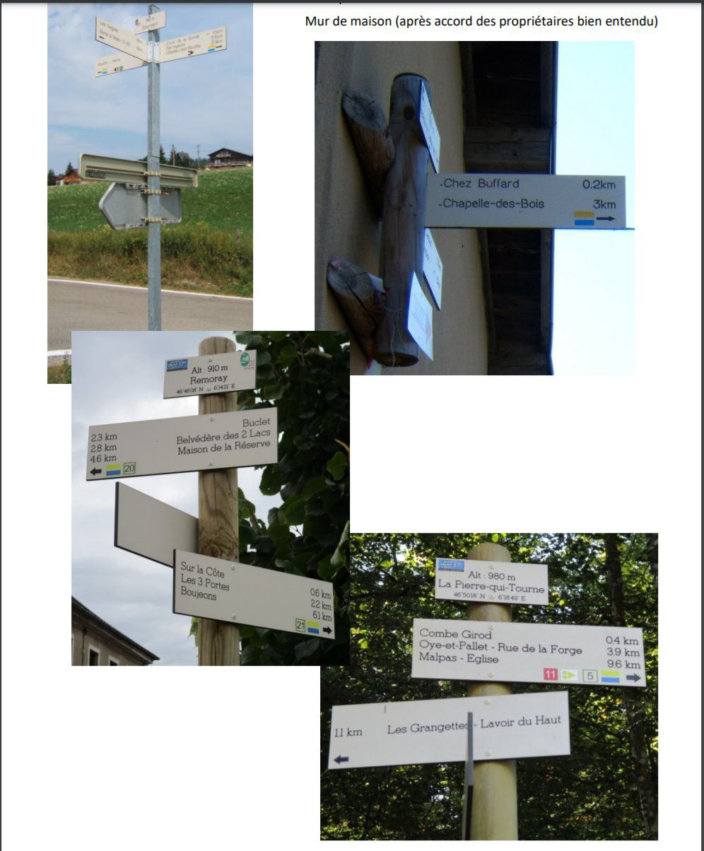 Exemples d'une signalisation cohérente