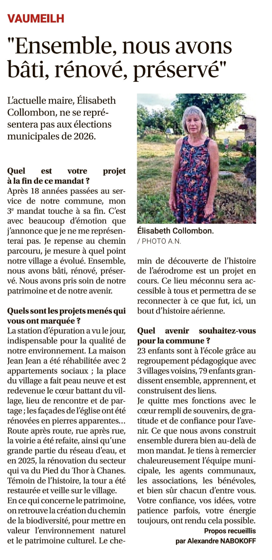 Travail et abnégation, journal La Provence juin 2025