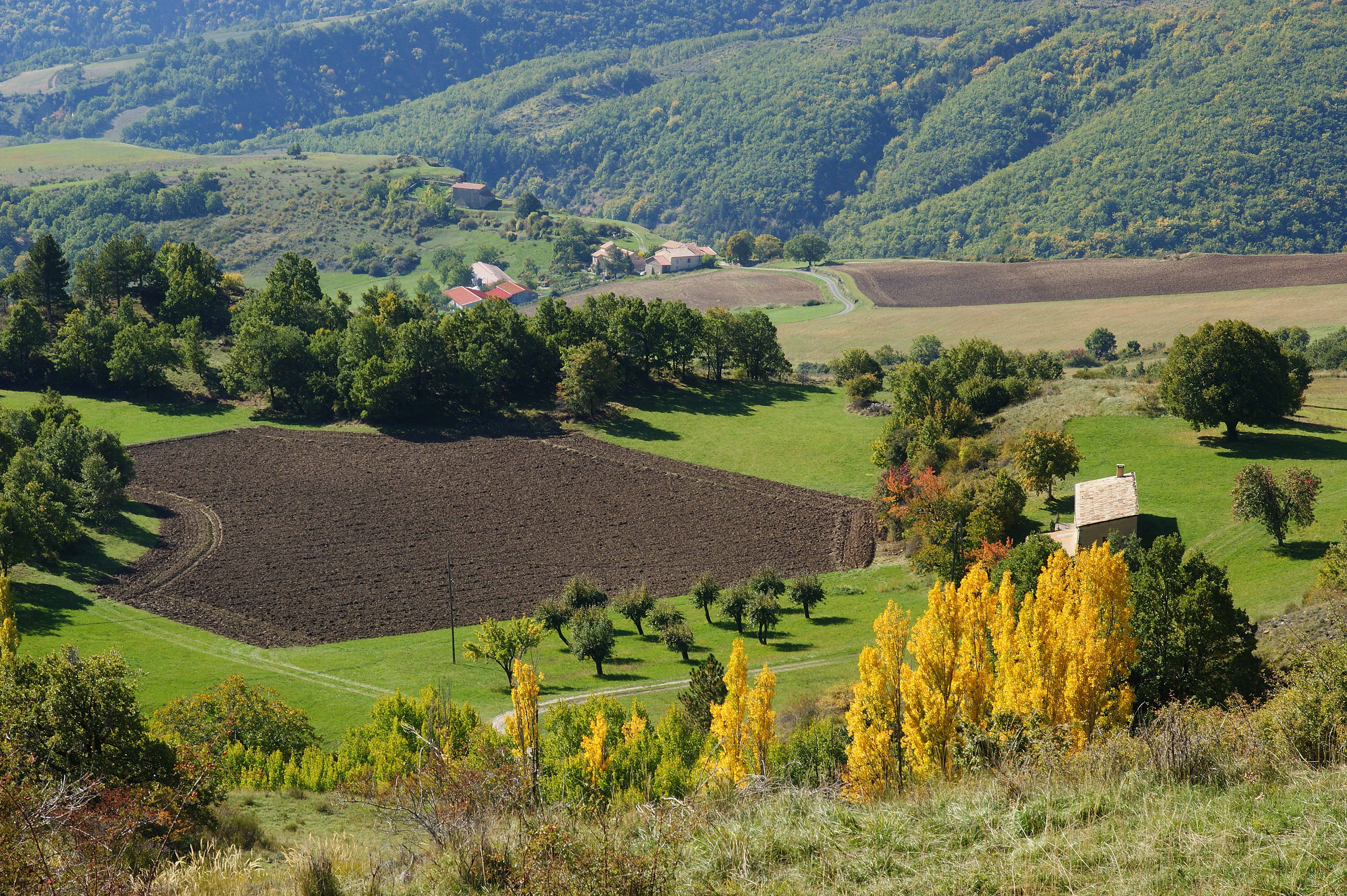 Cultures diverses et le hameau Le Castellard
