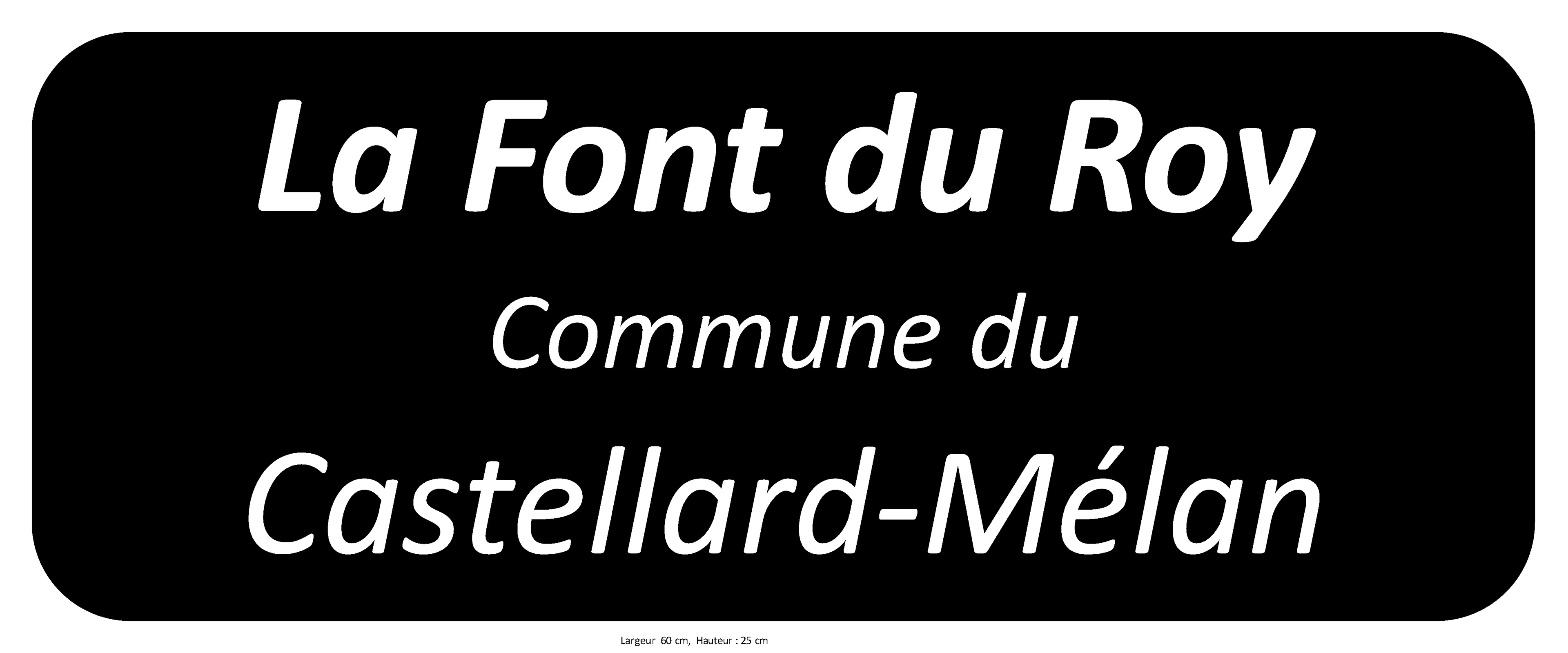 Panneau routier RD3, à charge de la commune