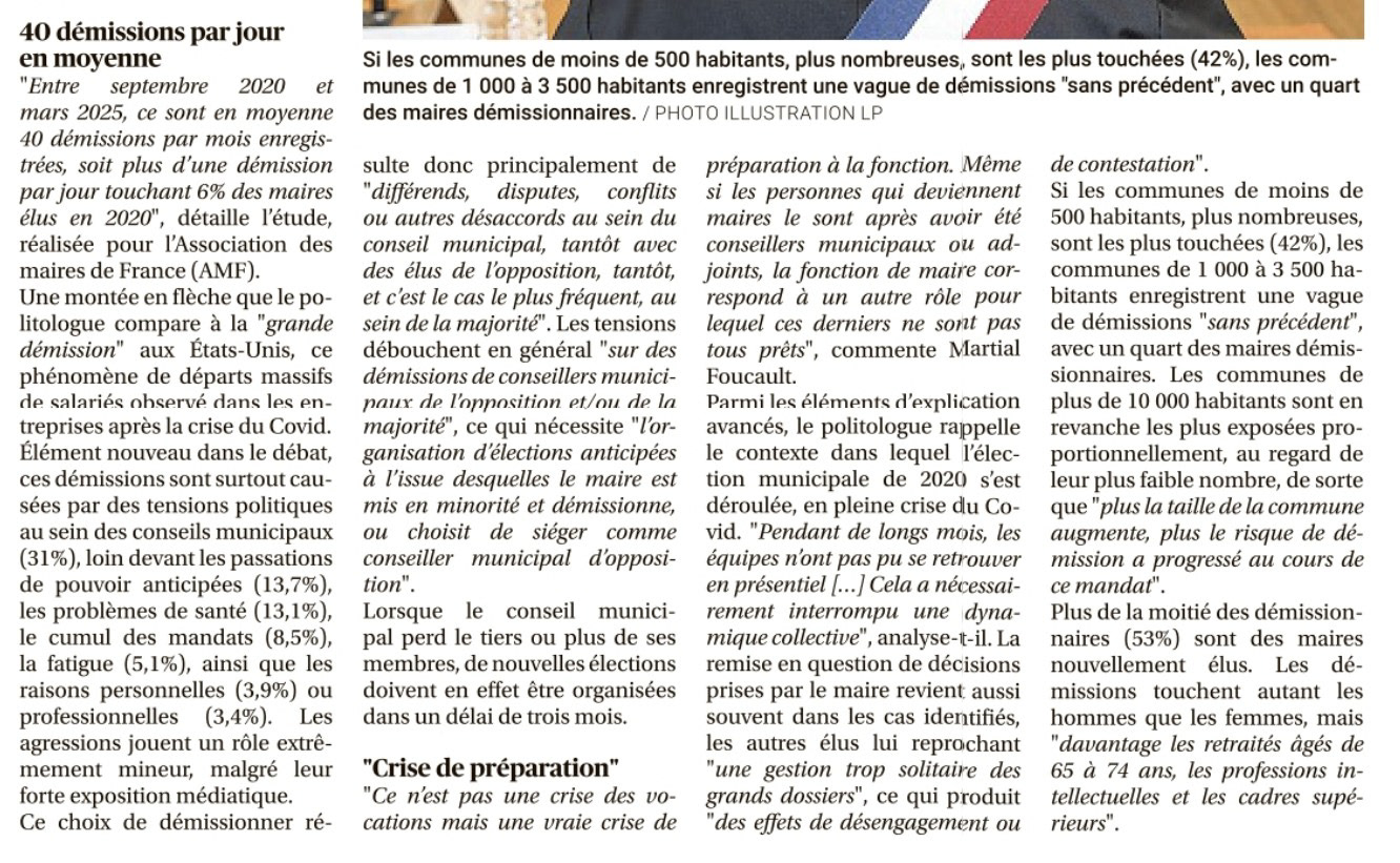A méditer, journal La Provence juin 2025