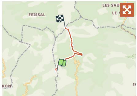 Au départ du col d'Ainac en arrivant d'Auribeau à pied ou en voiture tous terrains