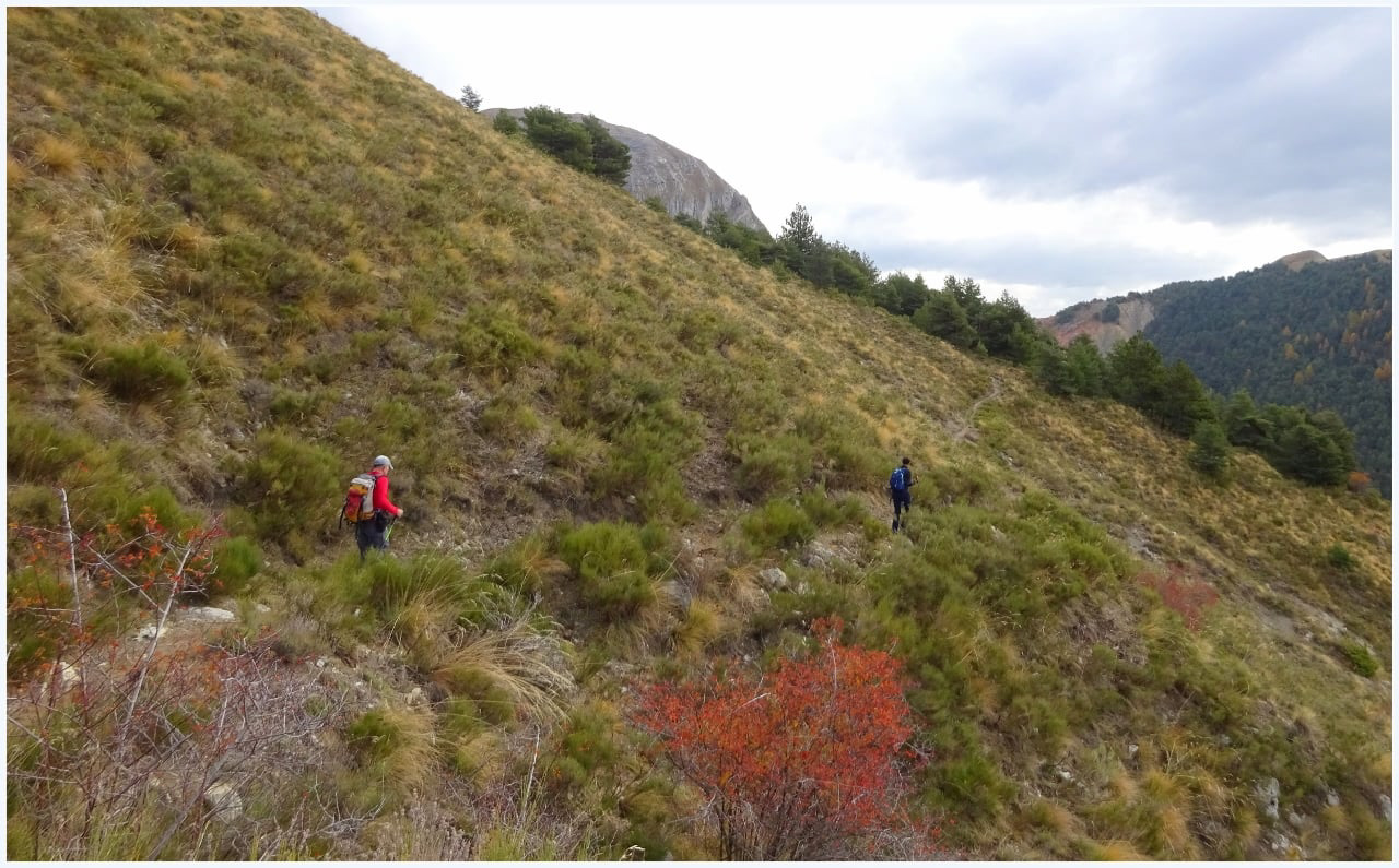 Sentier entre le col St Antoine vers le col des Cloches
