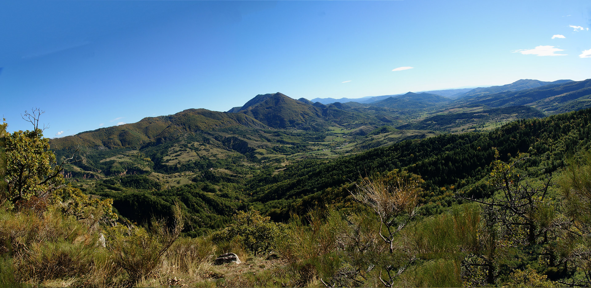 Vue du col de l'Hysope vers le Siron