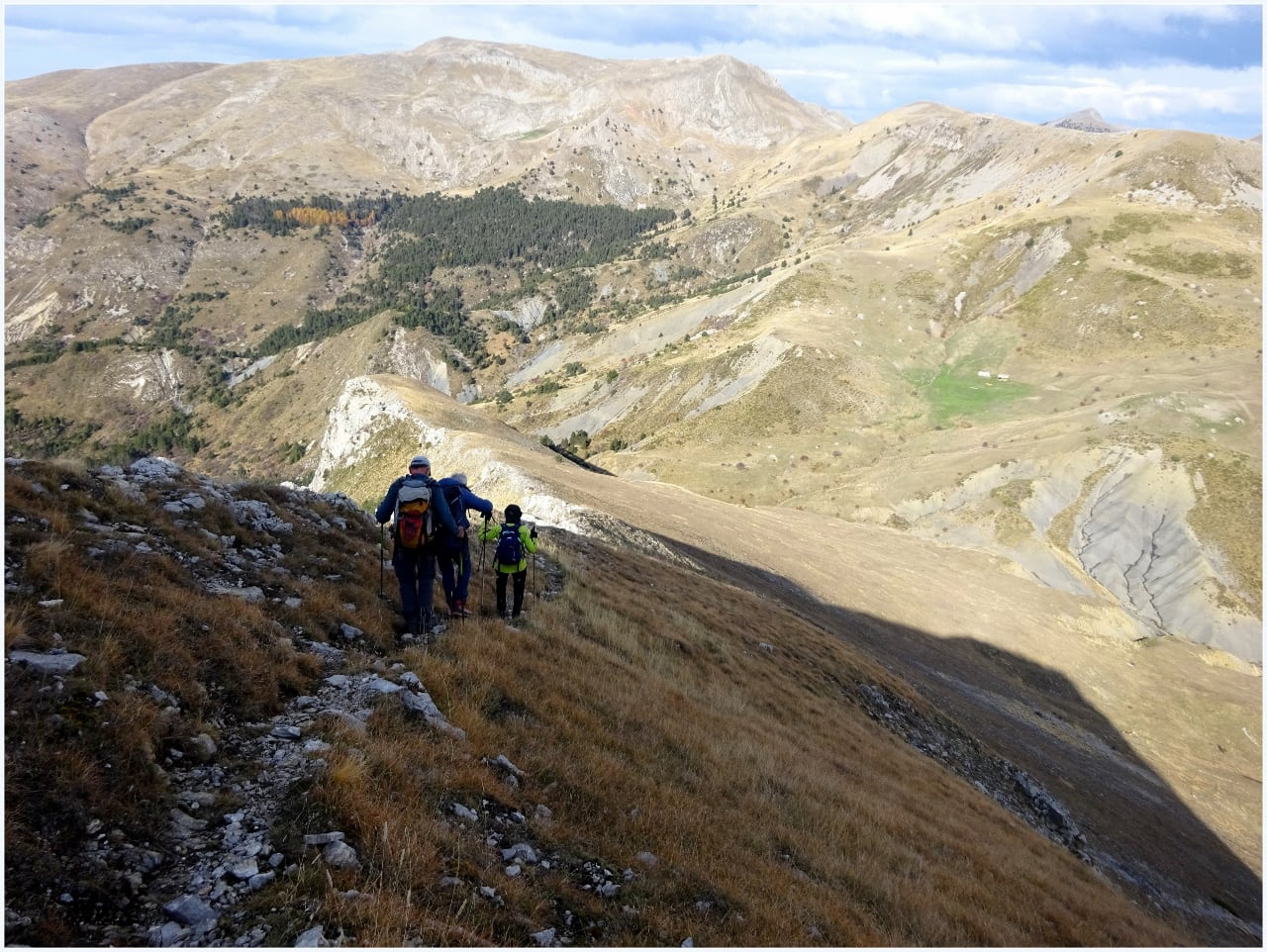 Redescente de la Cloche de Nibles, plein Nord