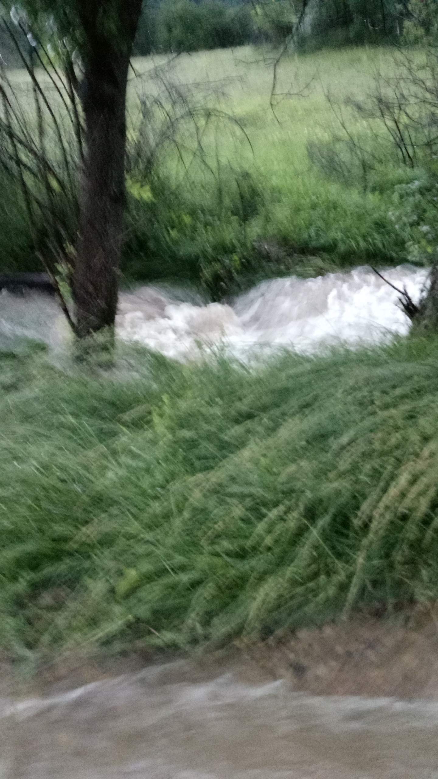 Des volumes d'eau considérables sur des terrains gelés ou enneigés ou saturés et quelquefois fortement piétinés