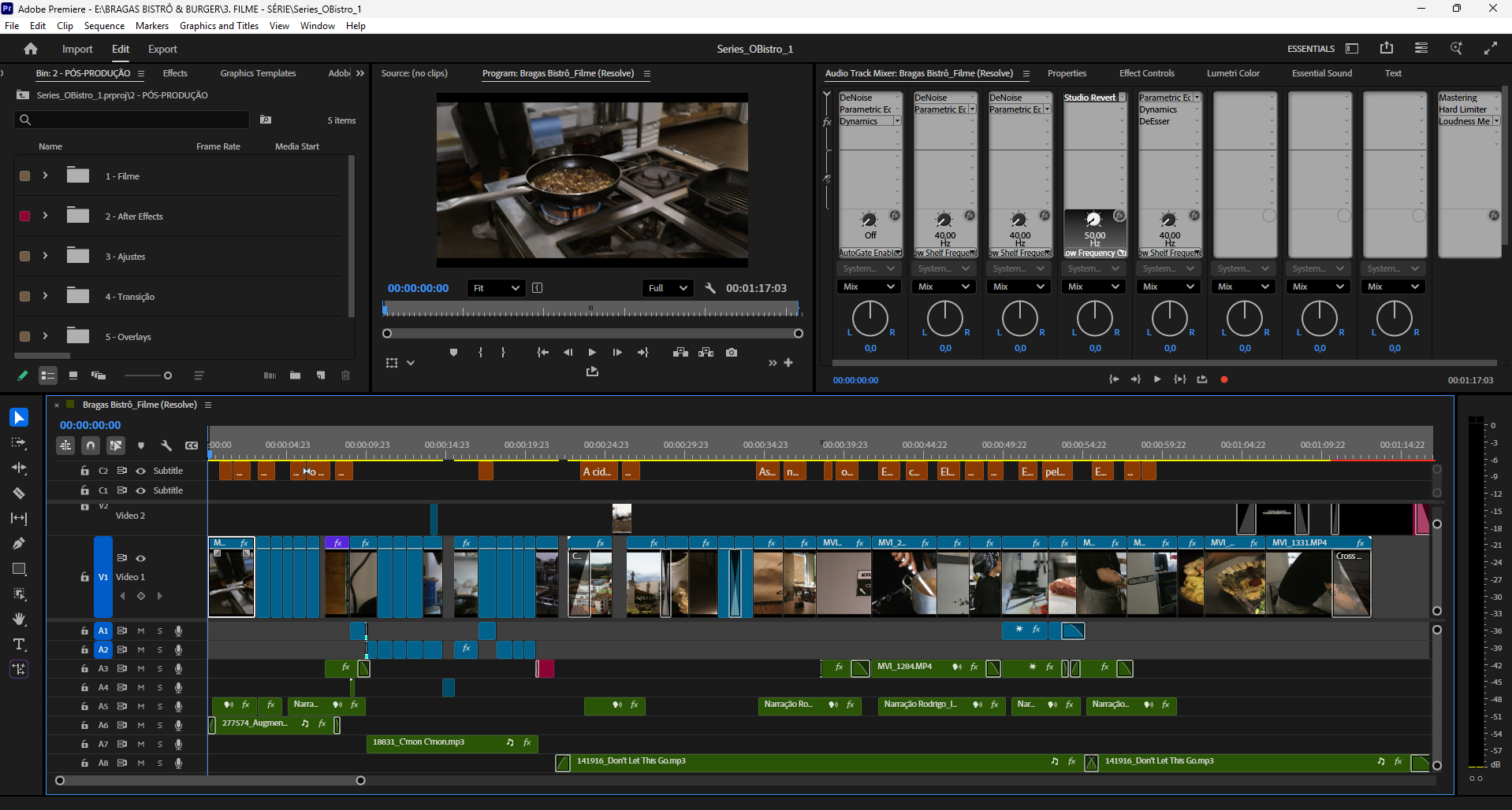 Edição e sonorização - Adobe Premiere