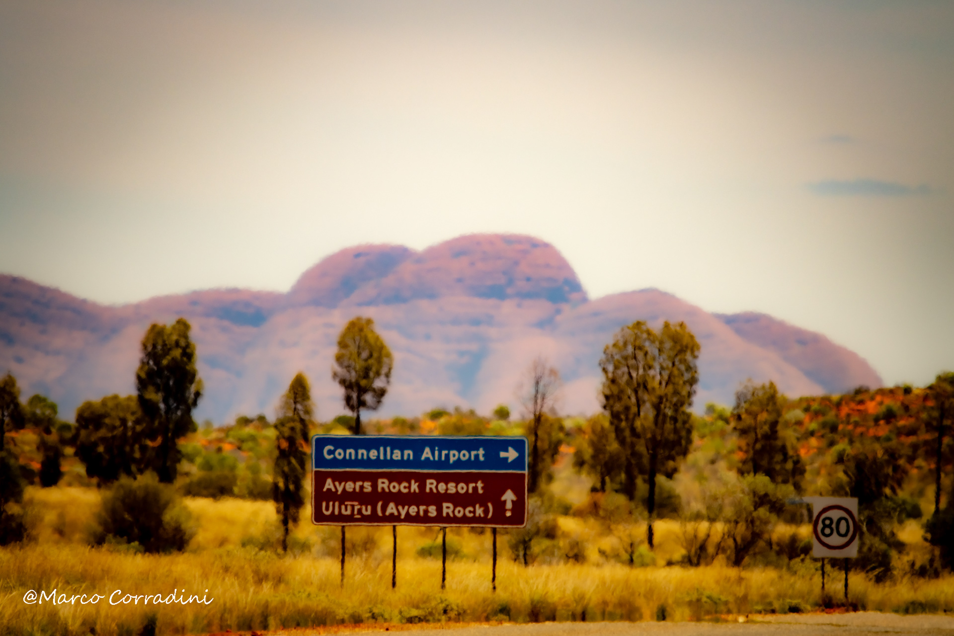Uluru, road signs, Australia