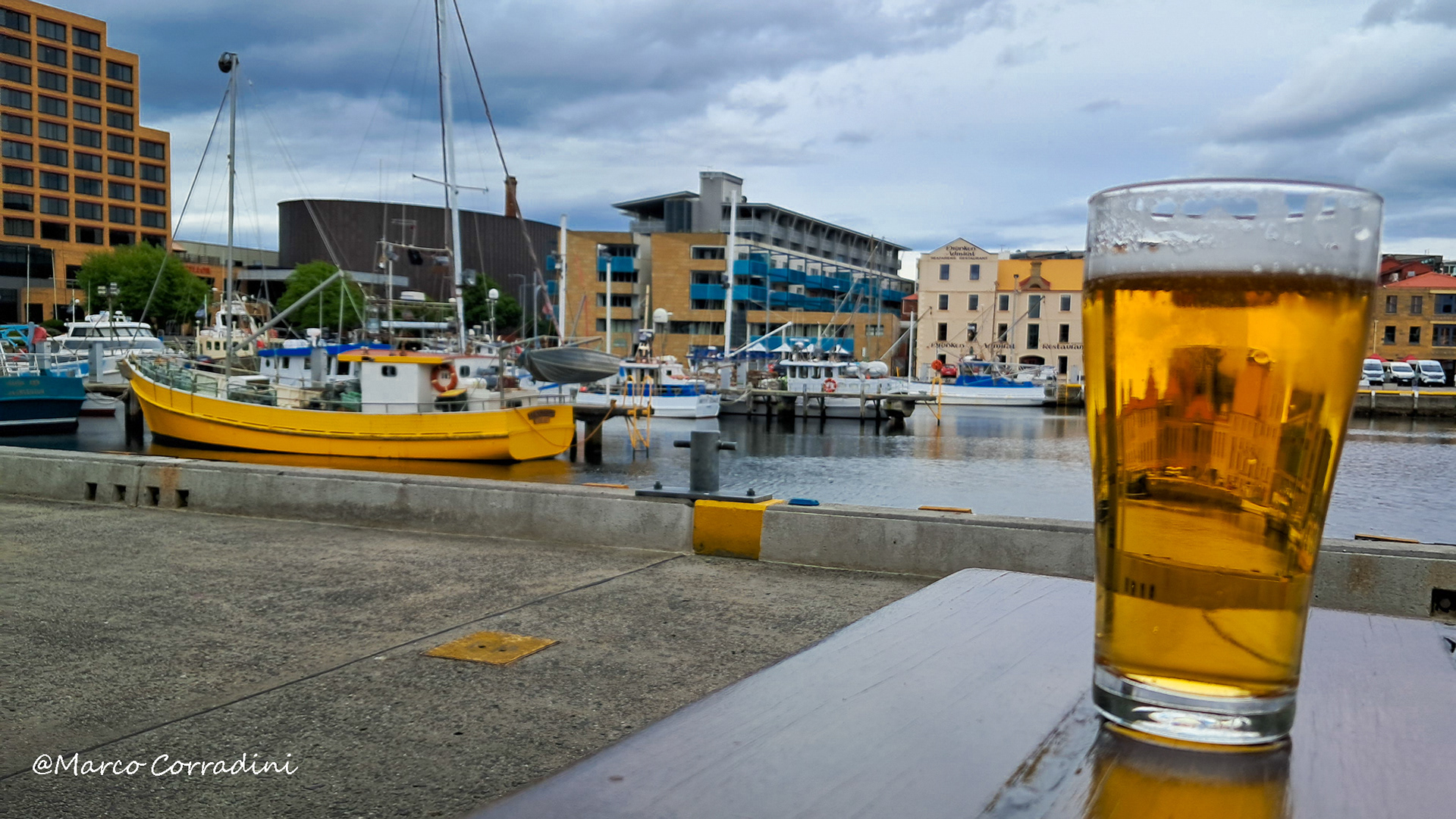 beer, yellow, boat, marina, hobart, Tasmania, Australia