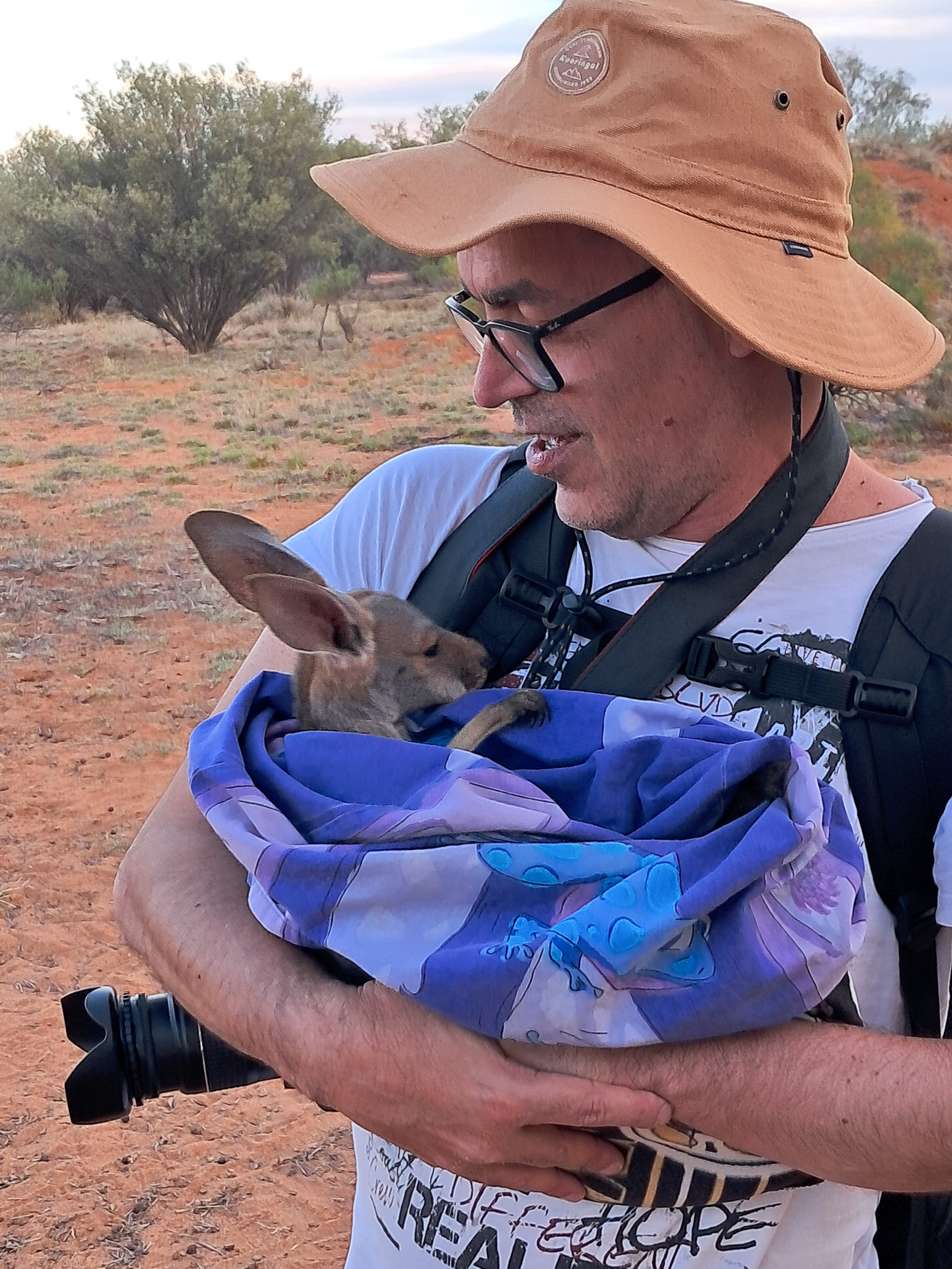Me with a baby Kangaroo