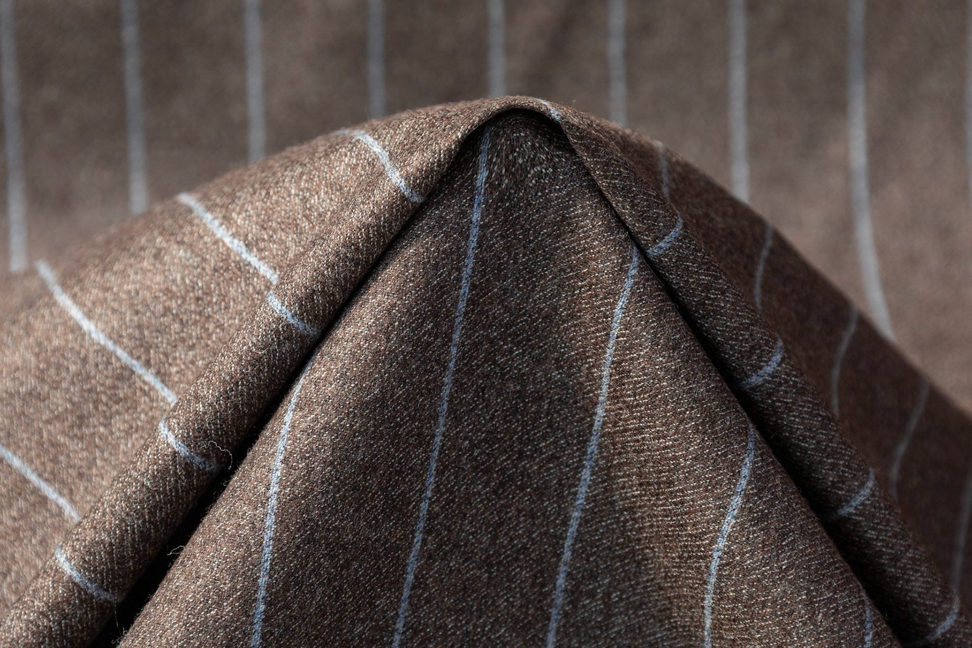 Agnona Striped Italian Wool Cashmere Suiting