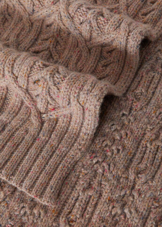 Loro Piana Marled Cable Knit Cashmere