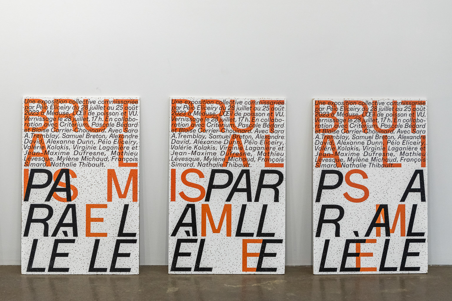 Exposition Brutalisme Parallèle, Péio Eliceiry et artistes, L'Œil de poisson et VU © Marion Gotti