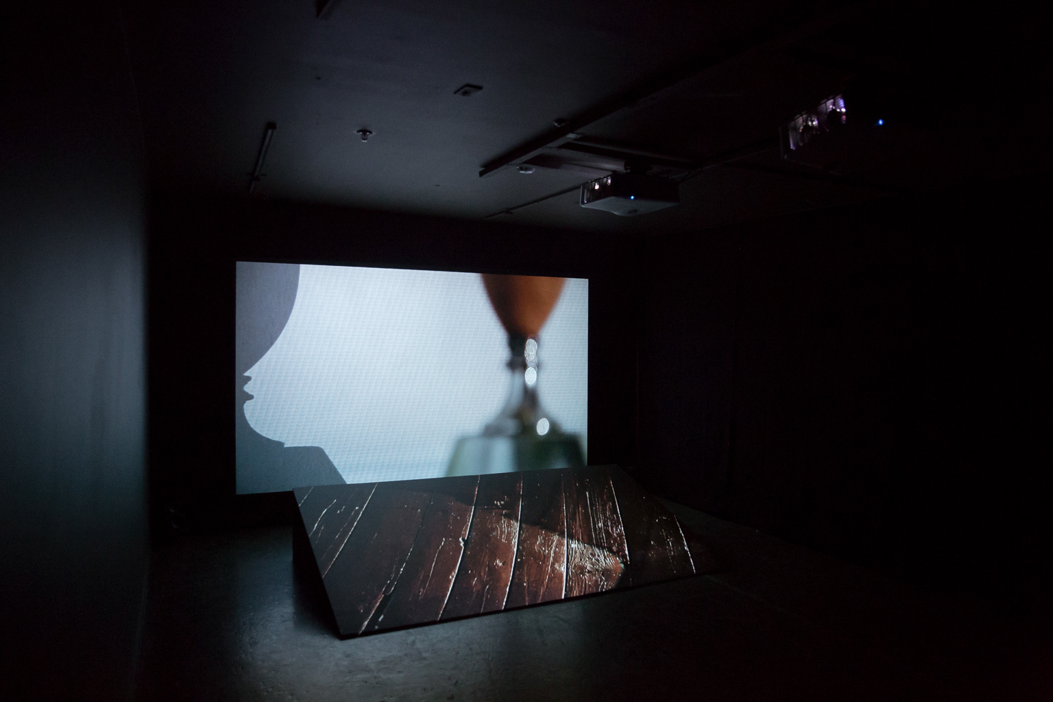 Vue de l'exposition « Projeté », La Bande Vidéo © Marion Gotti