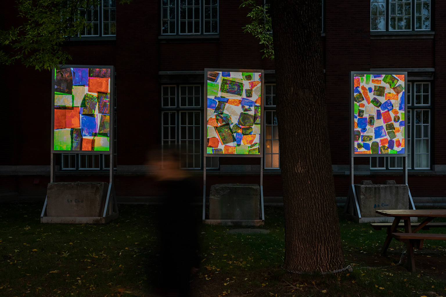 P Couture et L Bilodeau, Manif d'art, Centre Alyne LeBel © Marion Gotti